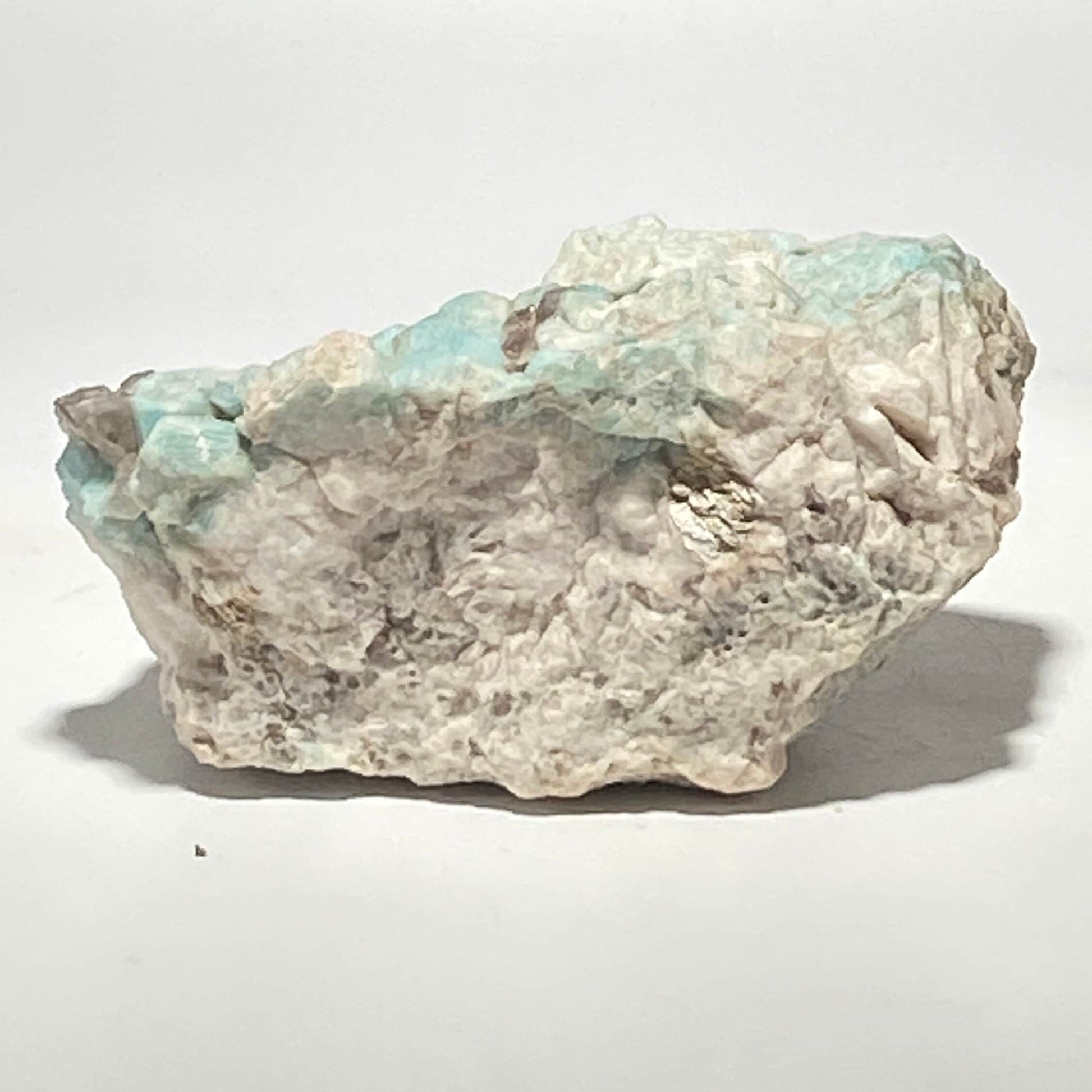 [shopname] - Colorado Amazonite Rock Candle with smoky quartz, rock decor