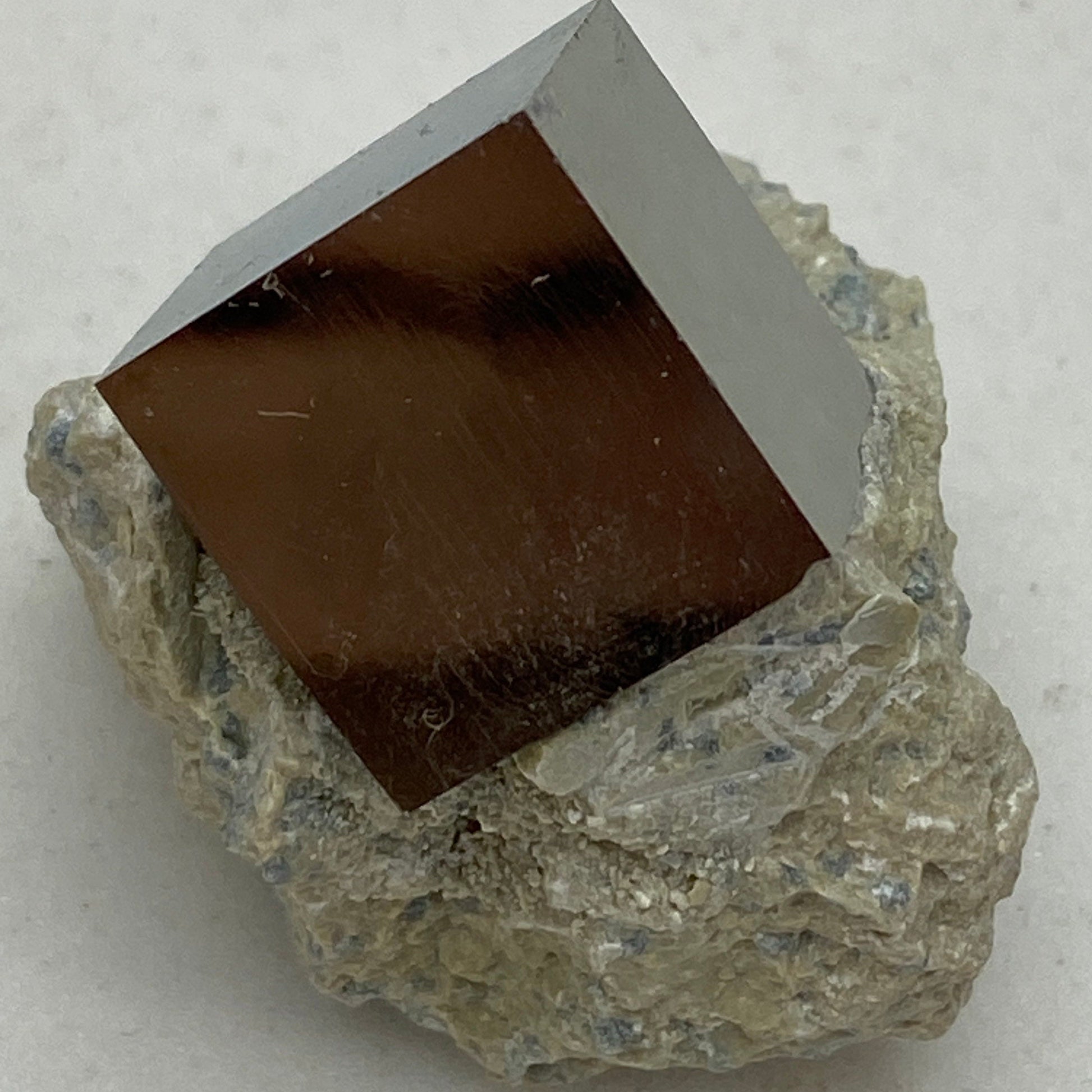 [shopname] - Small Navajún Pyrite Crystal in Matrix, rock decor