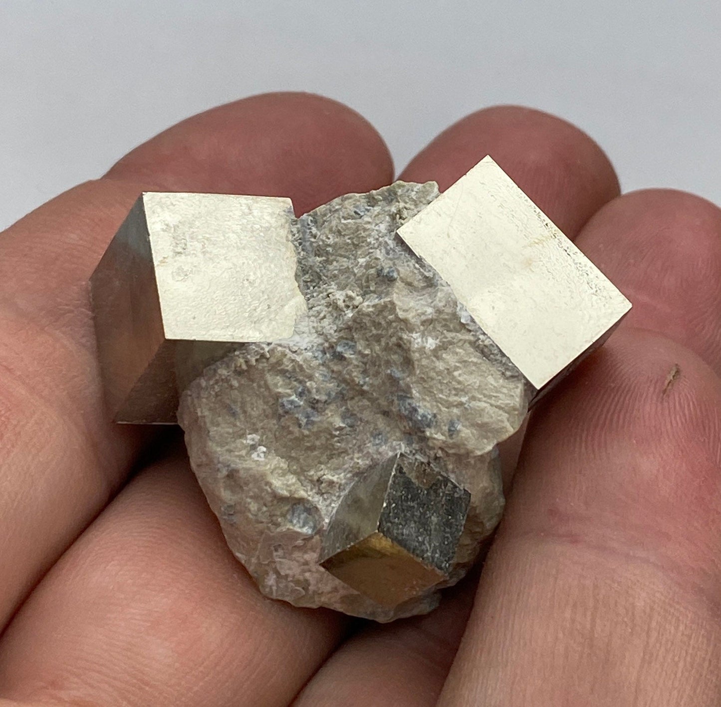 [shopname] - Small Navajún Pyrite Crystal in Matrix, rock decor