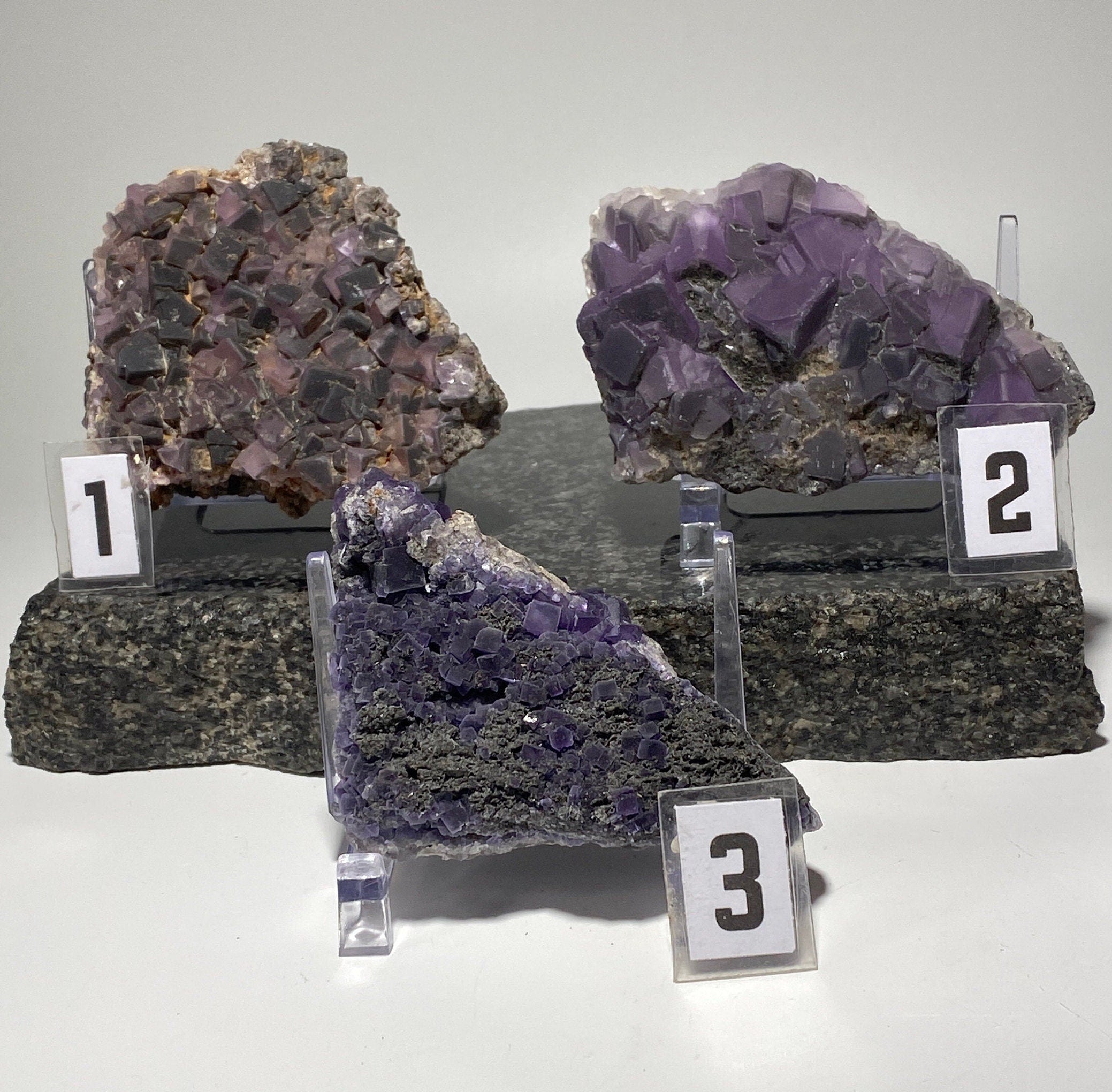 [shopname] - Purple fluorite specimen, YOUR CHOICE, rock decor