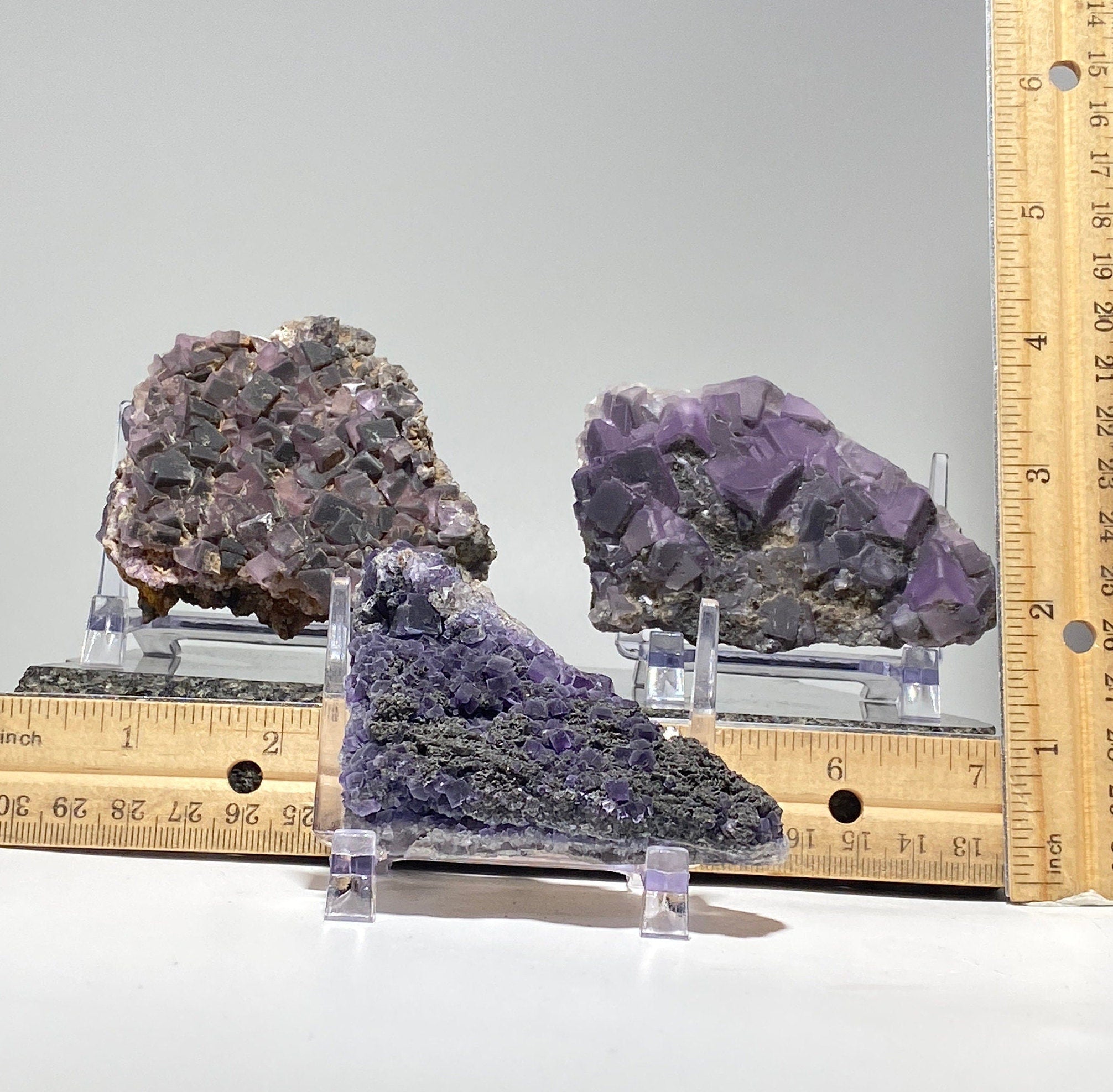 [shopname] - Purple fluorite specimen, YOUR CHOICE, rock decor