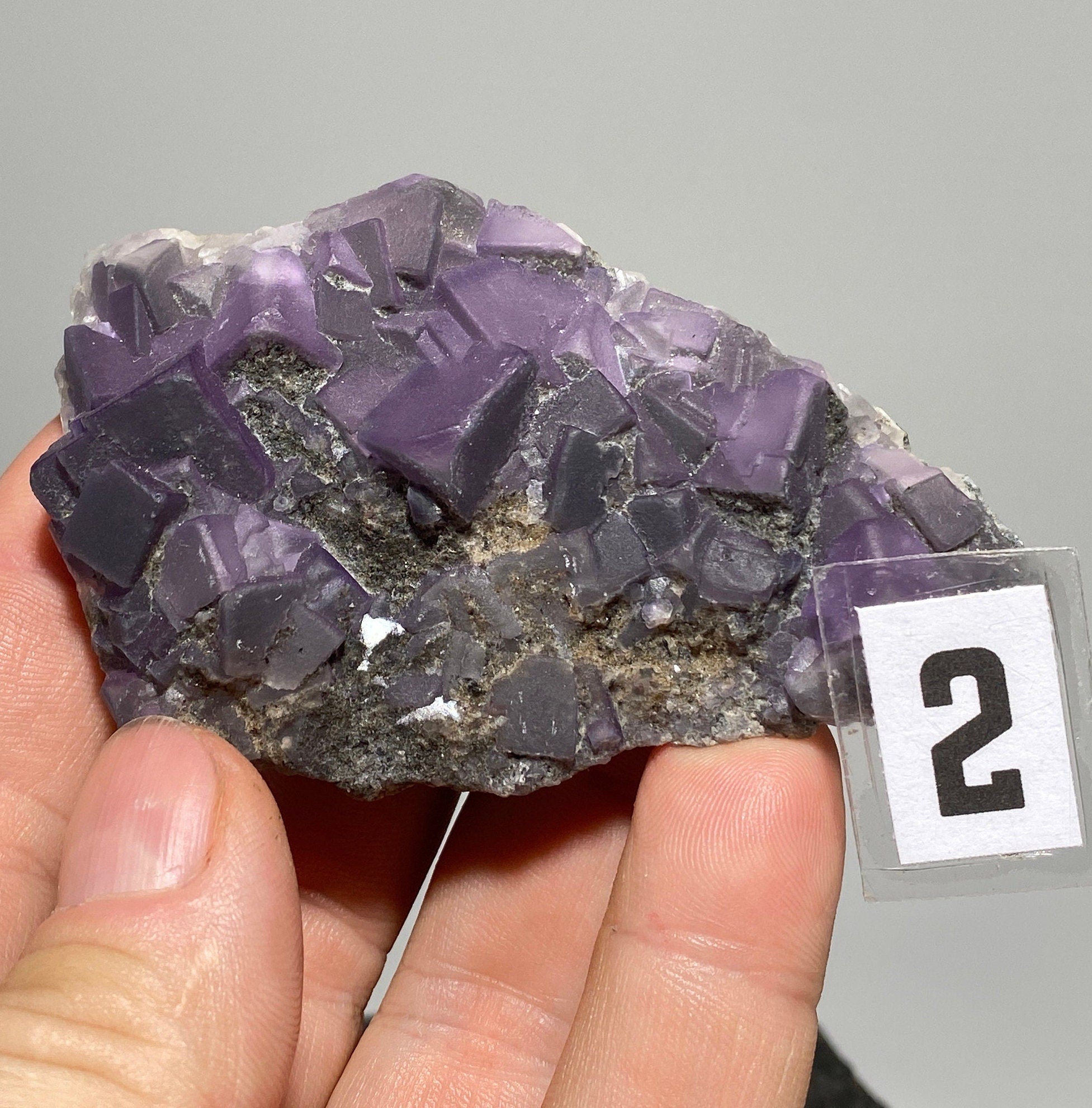 [shopname] - Purple fluorite specimen, YOUR CHOICE, rock decor