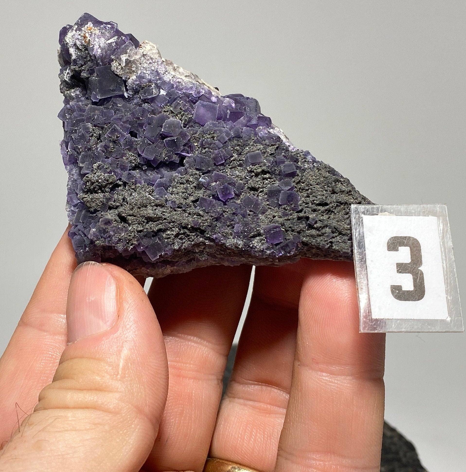[shopname] - Purple fluorite specimen, YOUR CHOICE, rock decor