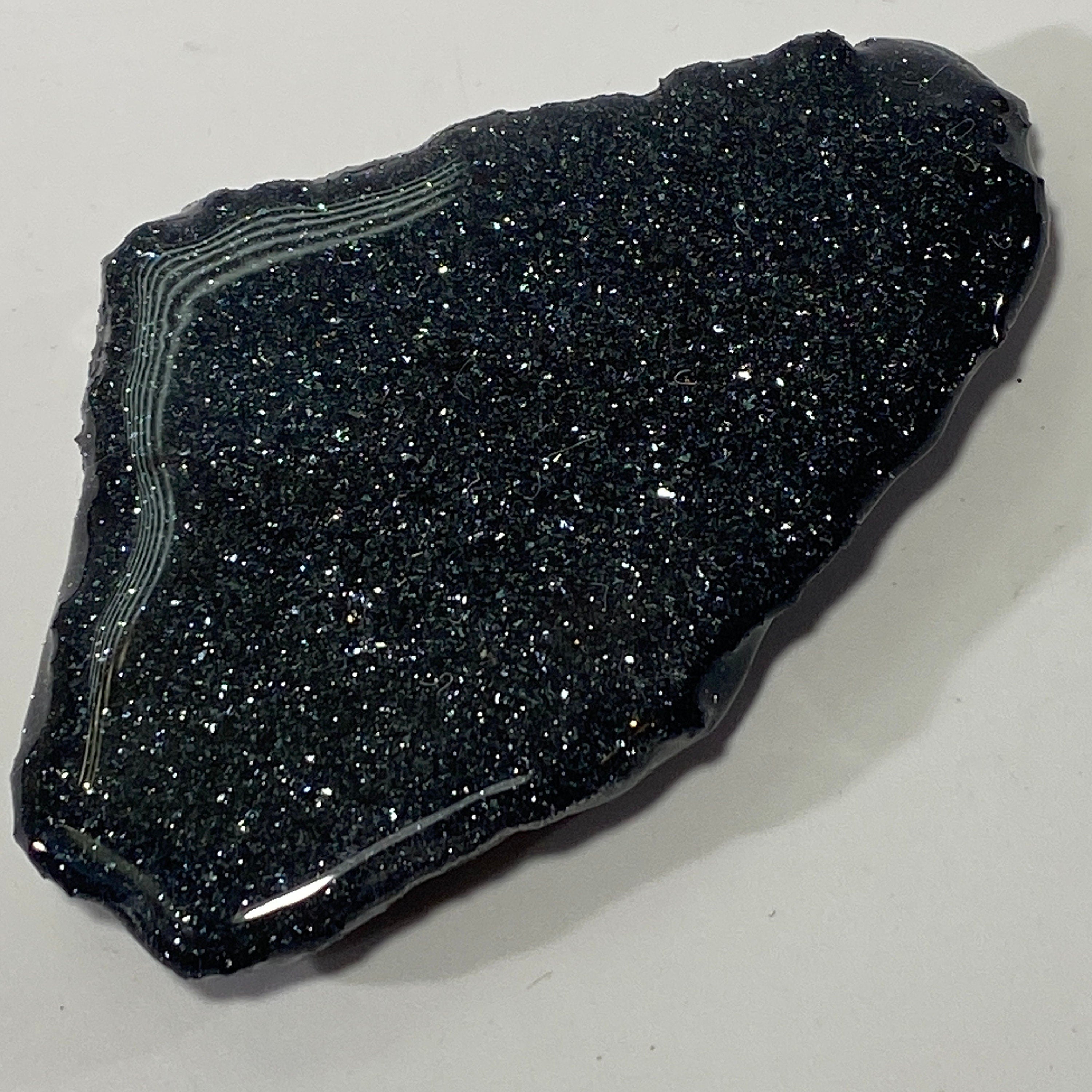 [shopname] - Small specular hematite slab, rock decor
