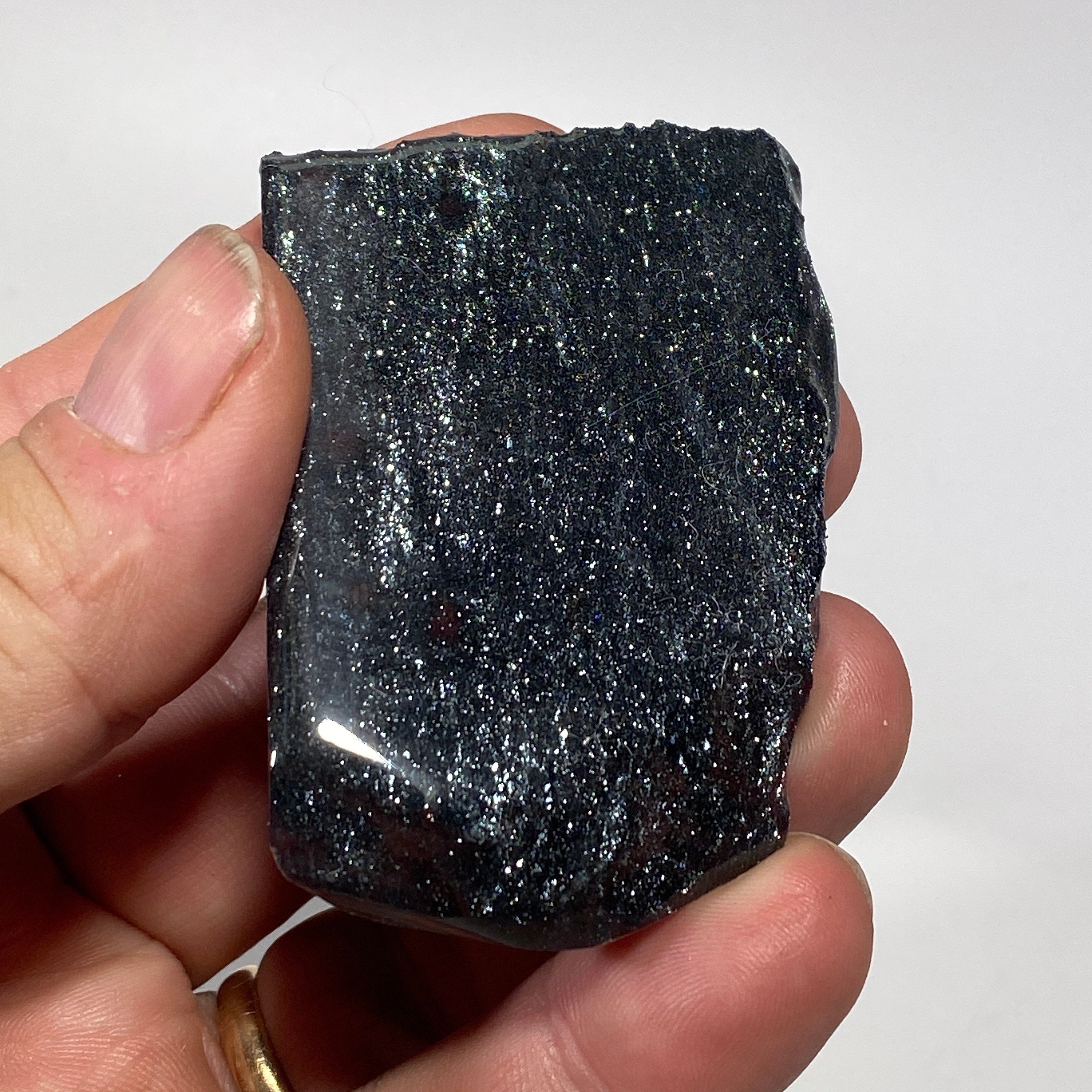 [shopname] - Small specular hematite slab, rock decor