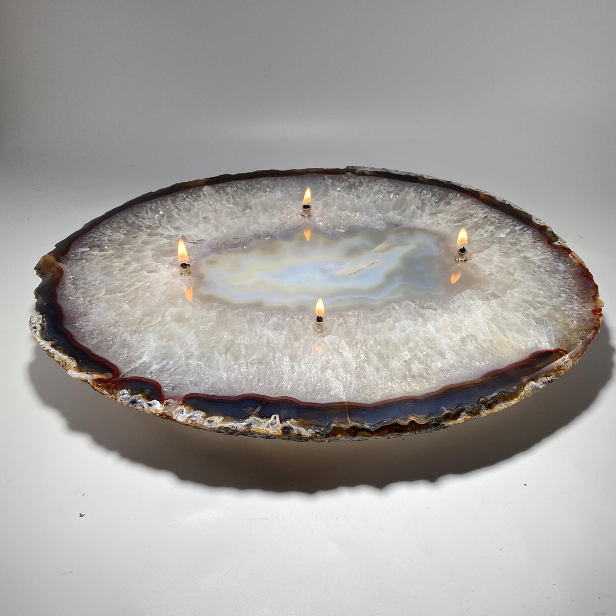 Rock oil candle - Extra Large agate slab