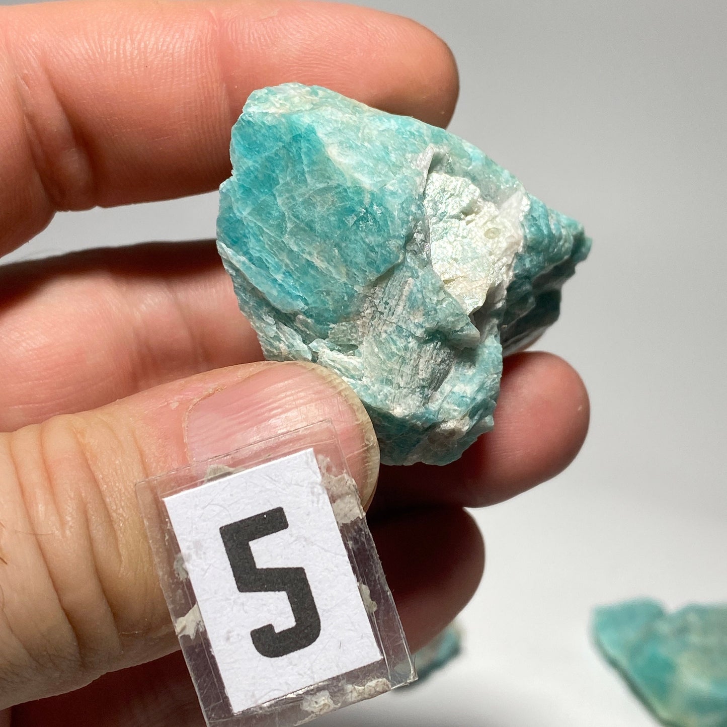 [shopname] - Colorado Amazonite with smoky quartz crystal, rock decor