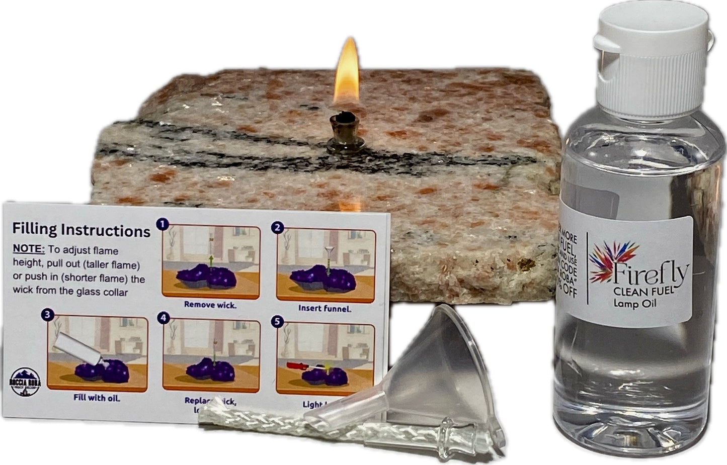 [shopname] - Sunstone Rock Oil Candle Gift Box, rock decor