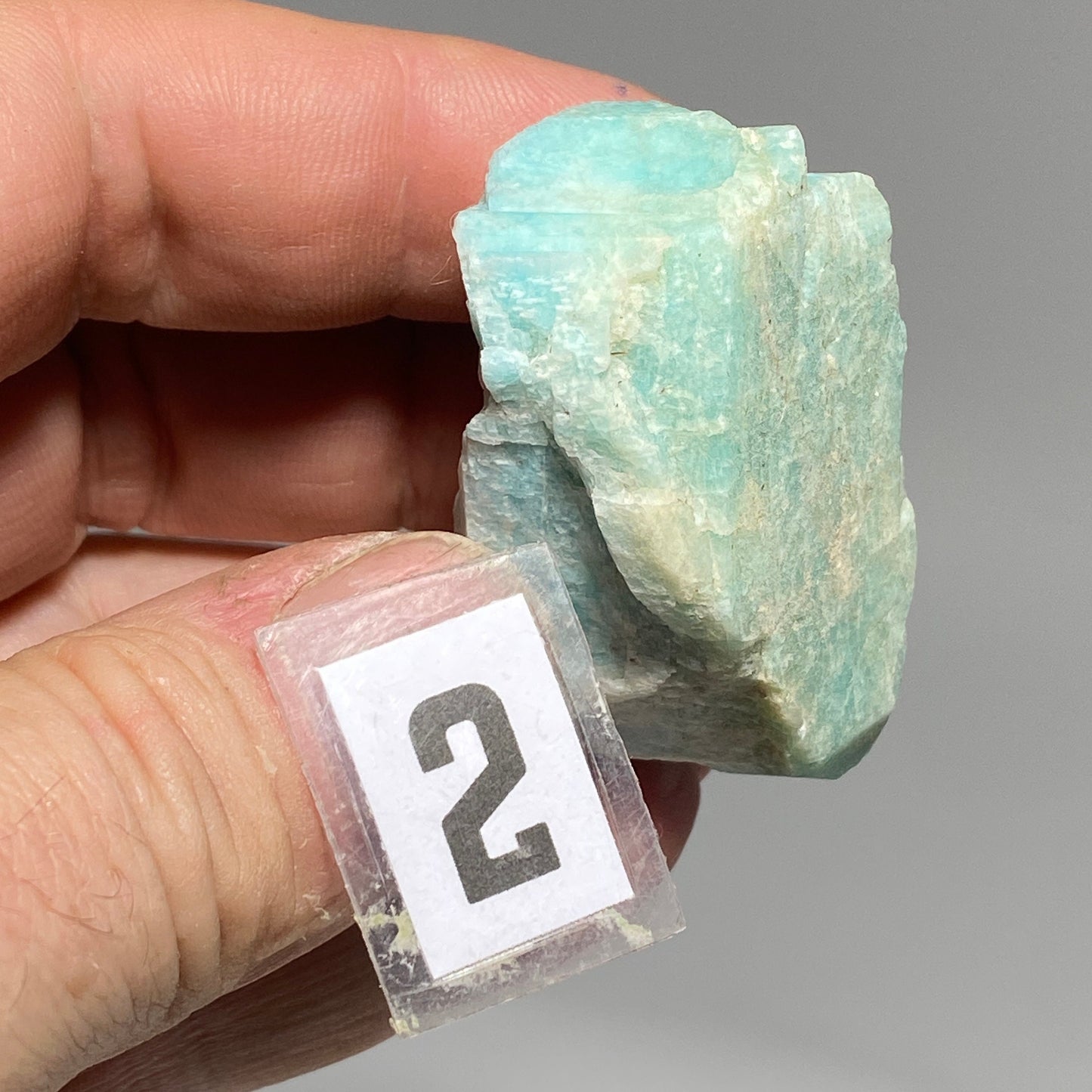 [shopname] - Colorado Amazonite with smoky quartz crystal, rock decor