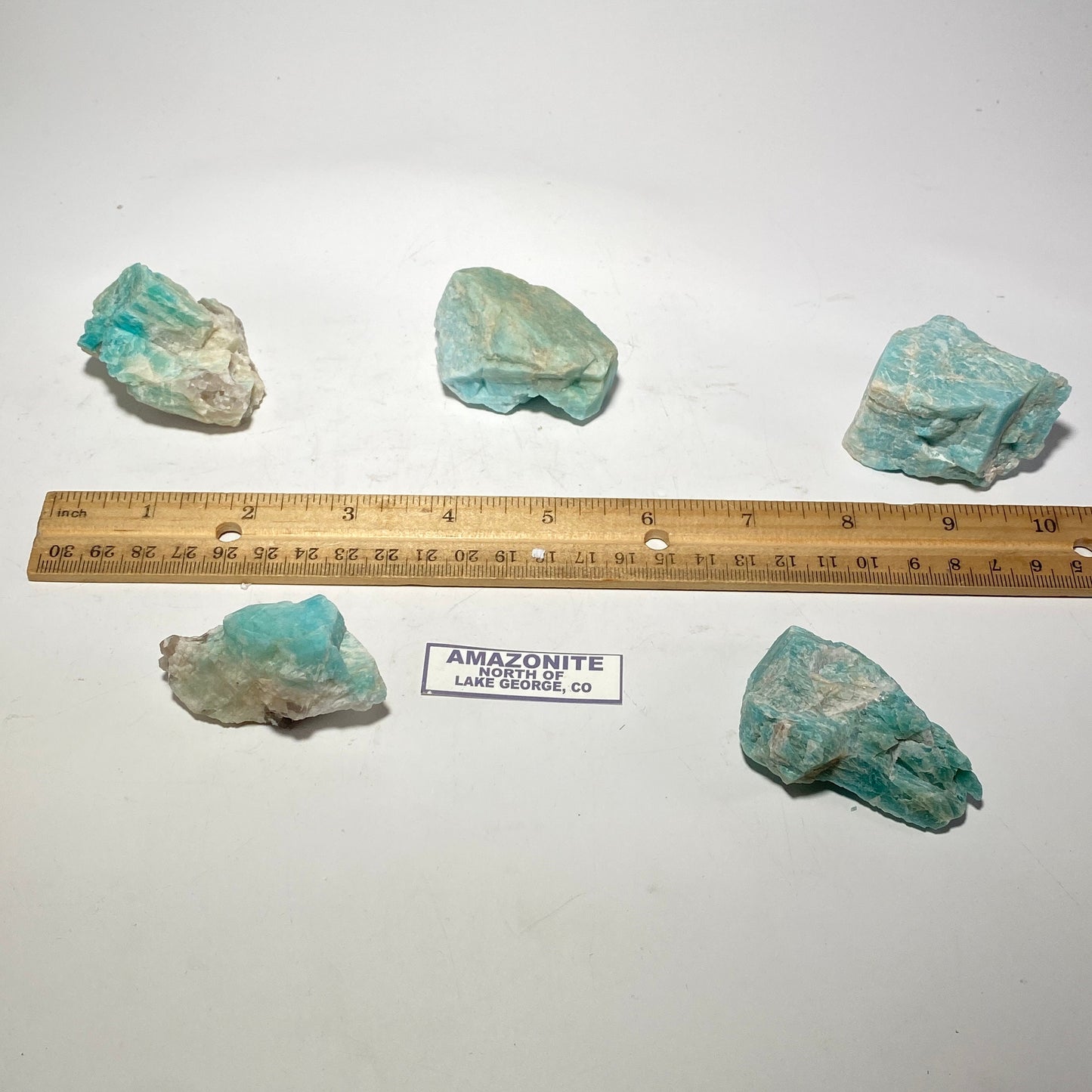 [shopname] - Colorado Amazonite with smoky quartz crystal, rock decor