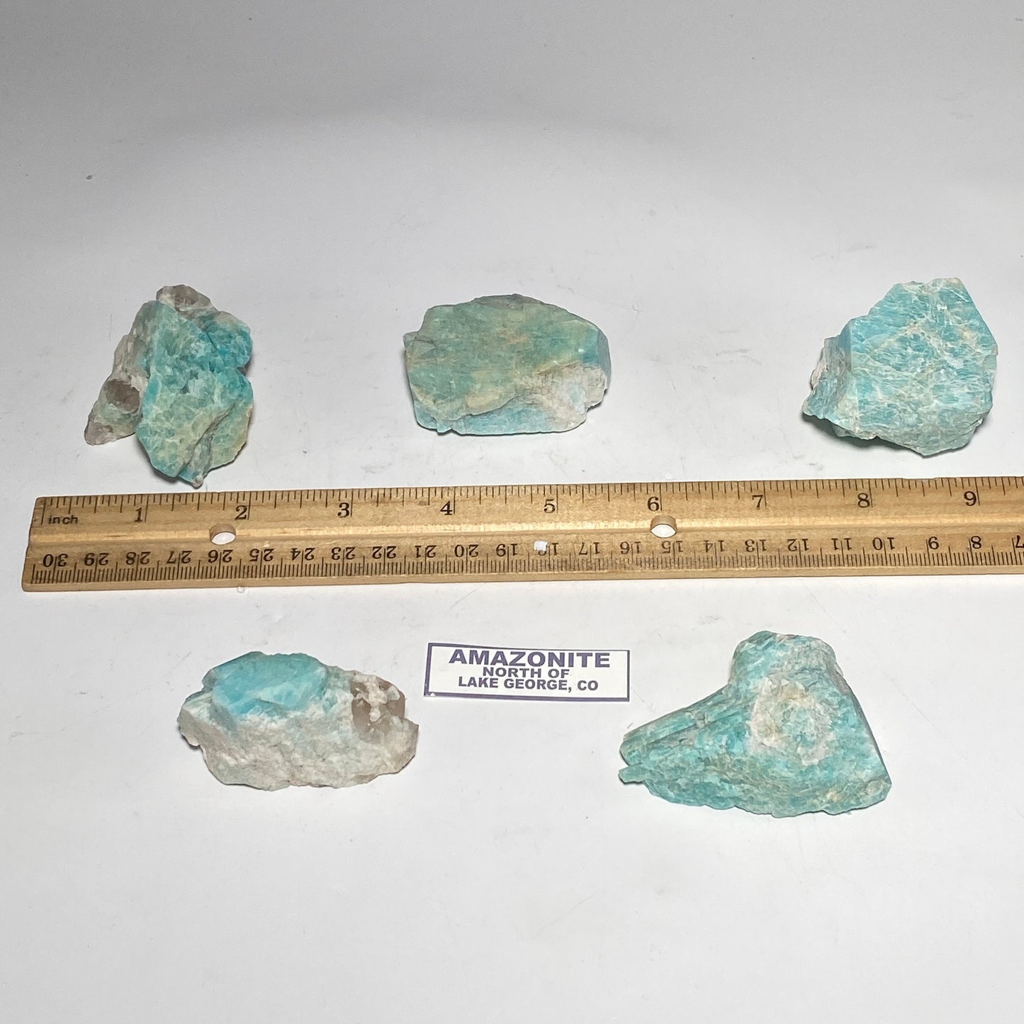 [shopname] - Colorado Amazonite with smoky quartz crystal, rock decor