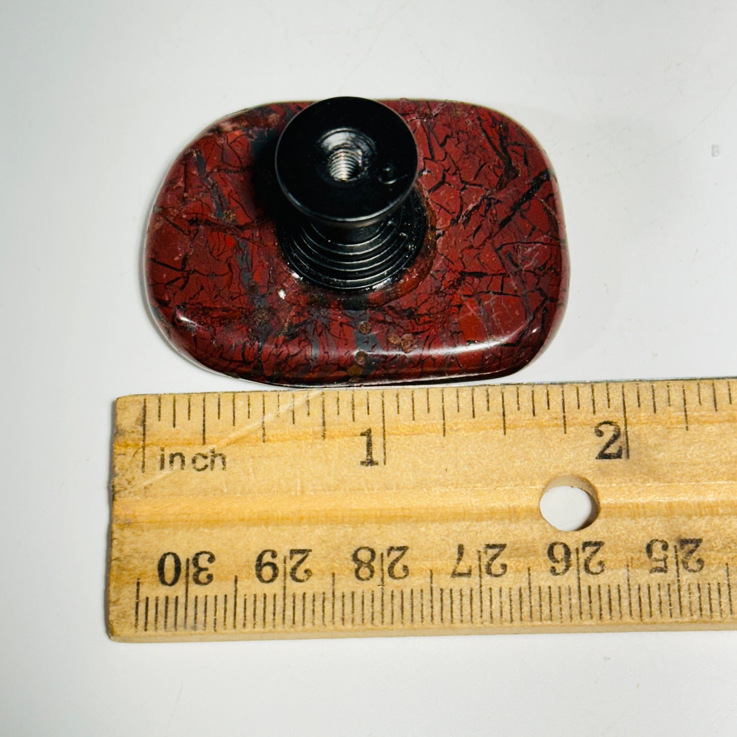 [shopname] - Polished brecciated jasper knobs, rock decor