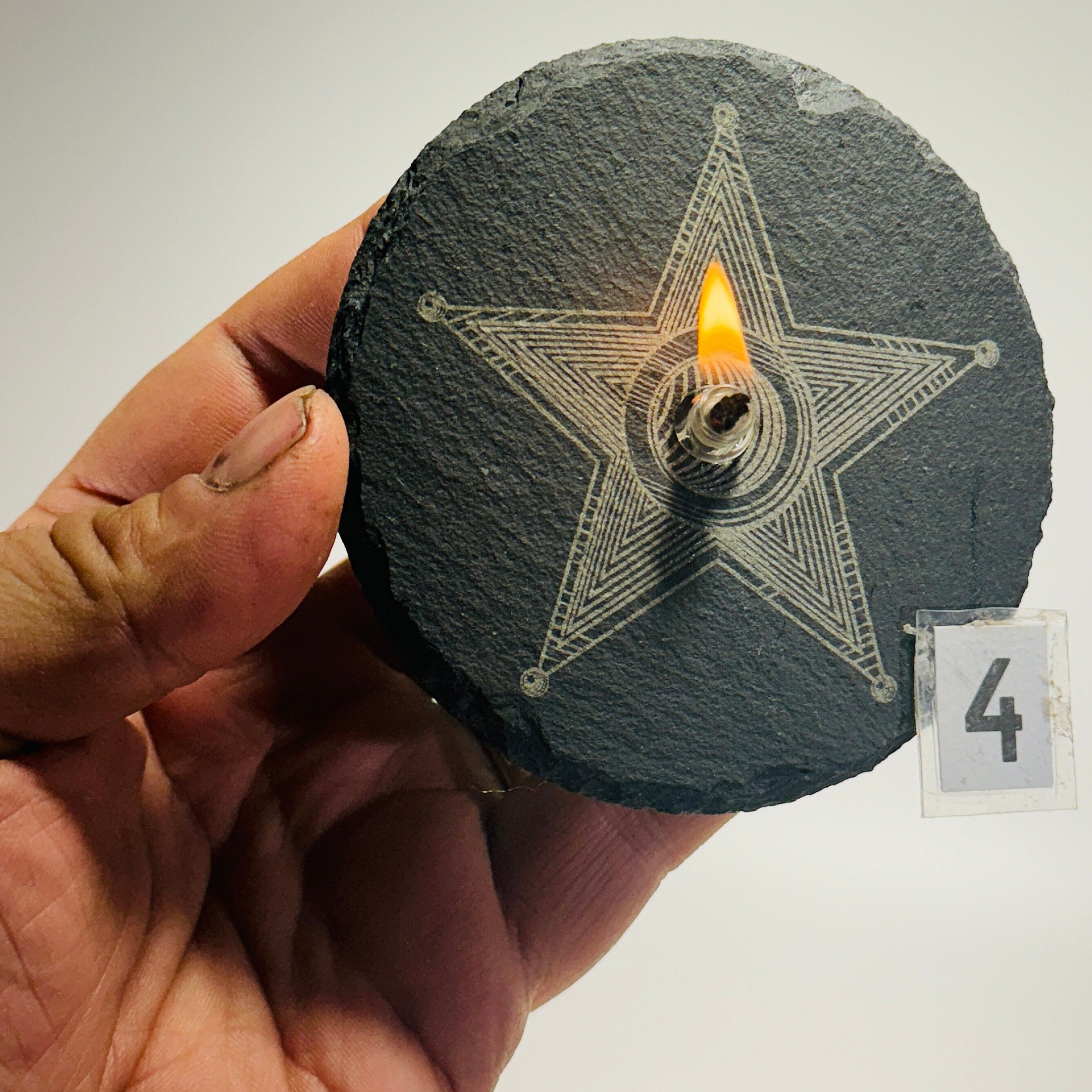 Western Themed Rock oil candle