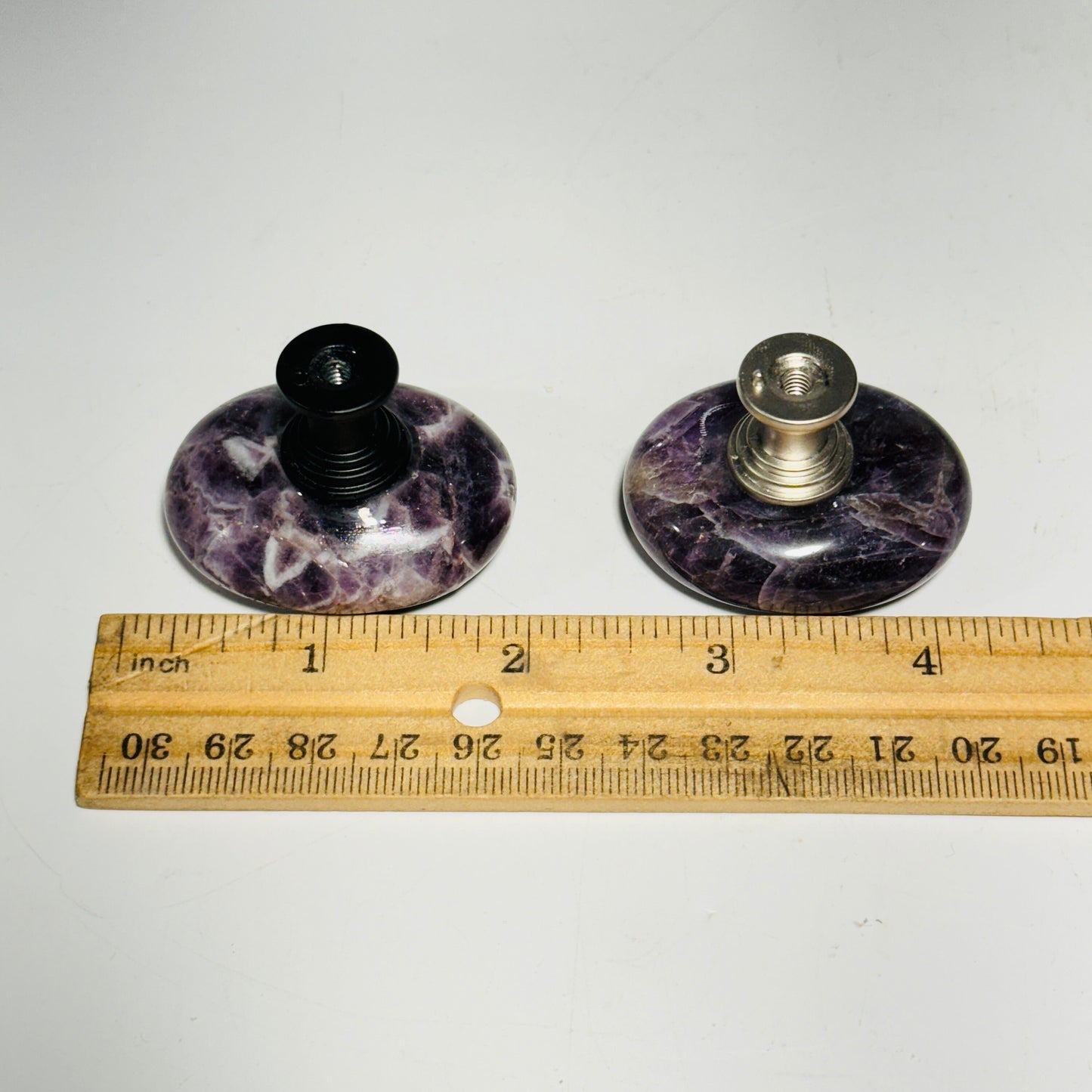 [shopname] - Polished amethyst cabinet knob, rock decor