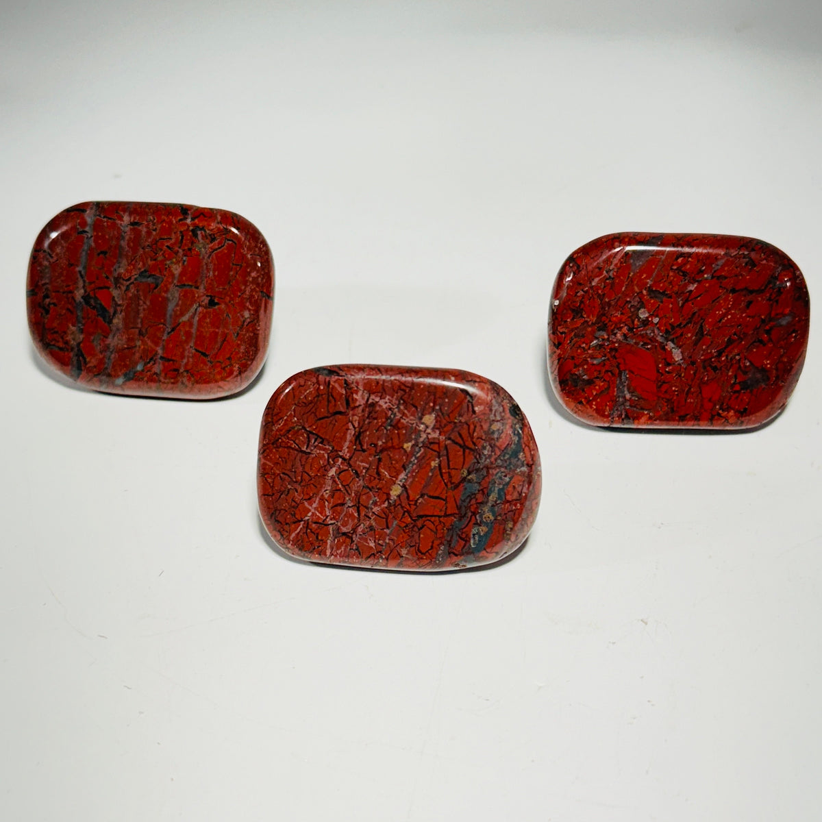 [shopname] - Polished brecciated jasper knobs, rock decor