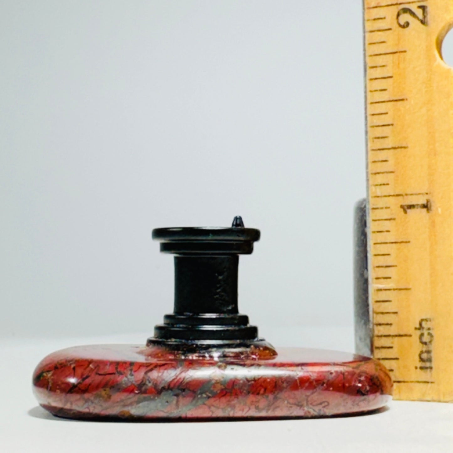 [shopname] - Polished brecciated jasper knobs, rock decor