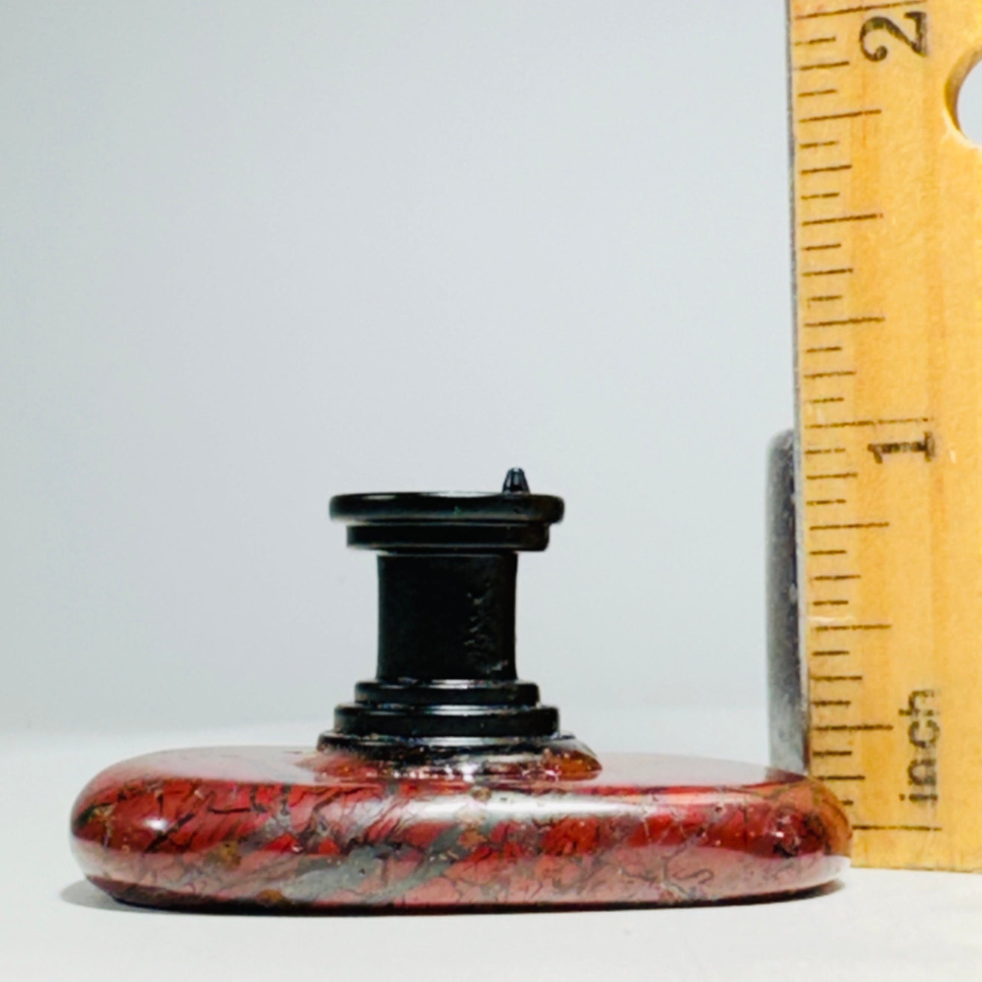 [shopname] - Polished brecciated jasper knobs, rock decor