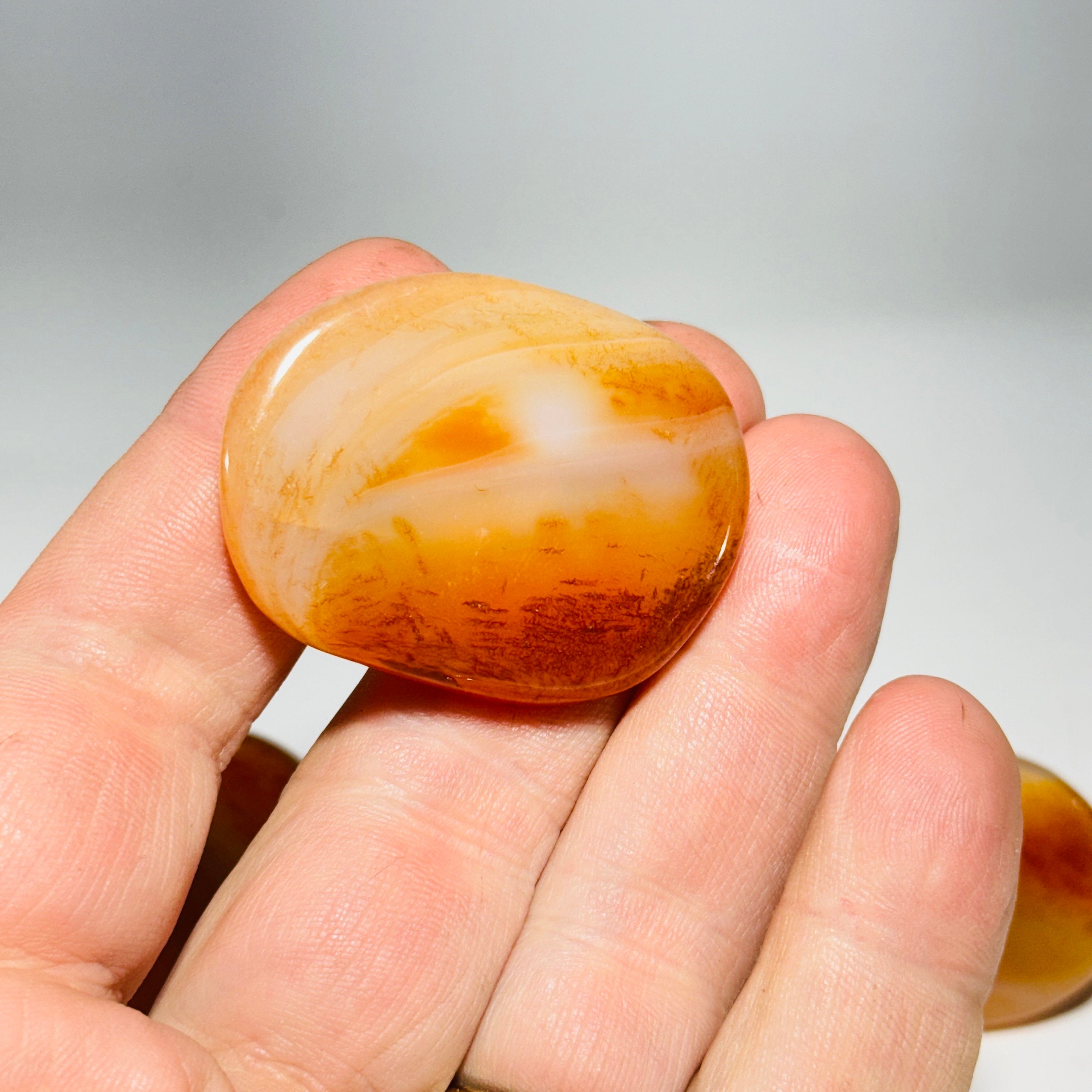 Polished carnelian cabinet knob