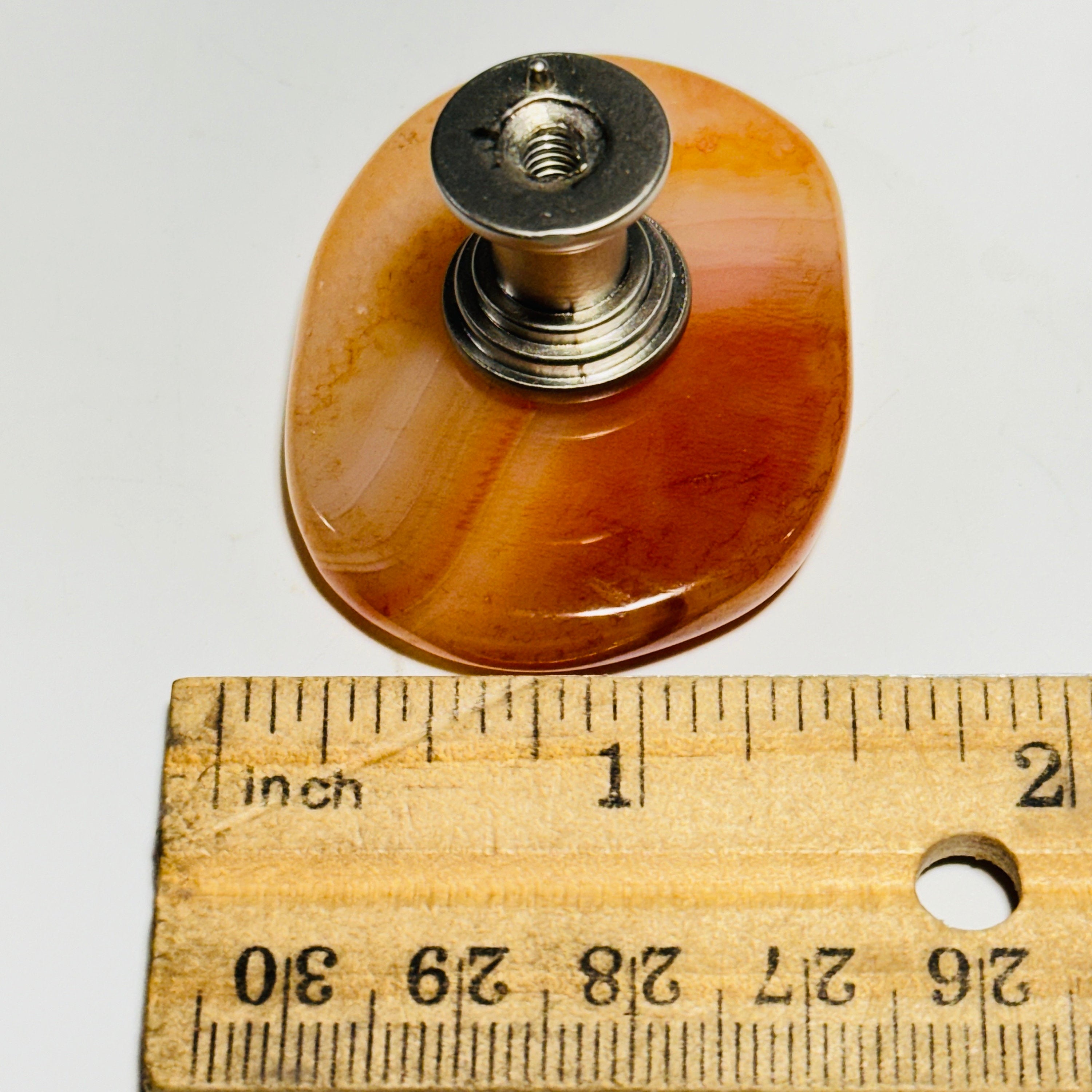 Polished carnelian cabinet knob