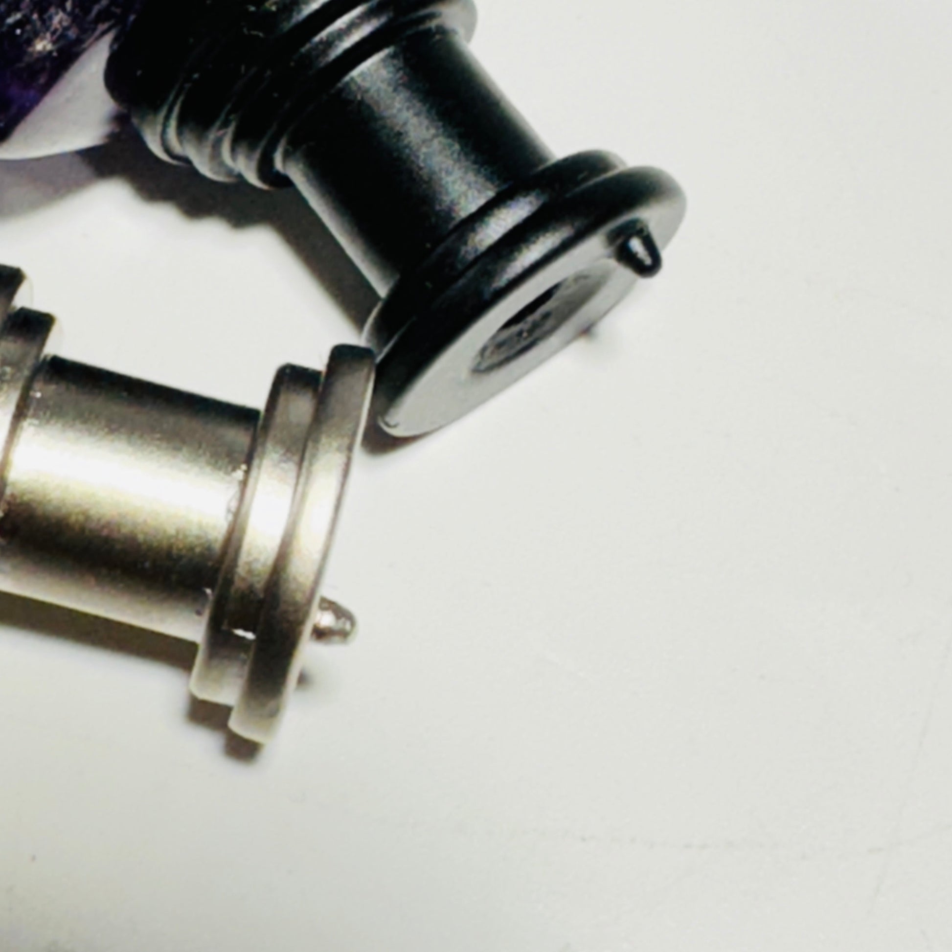 Tumbled dark amethyst cabinet knob