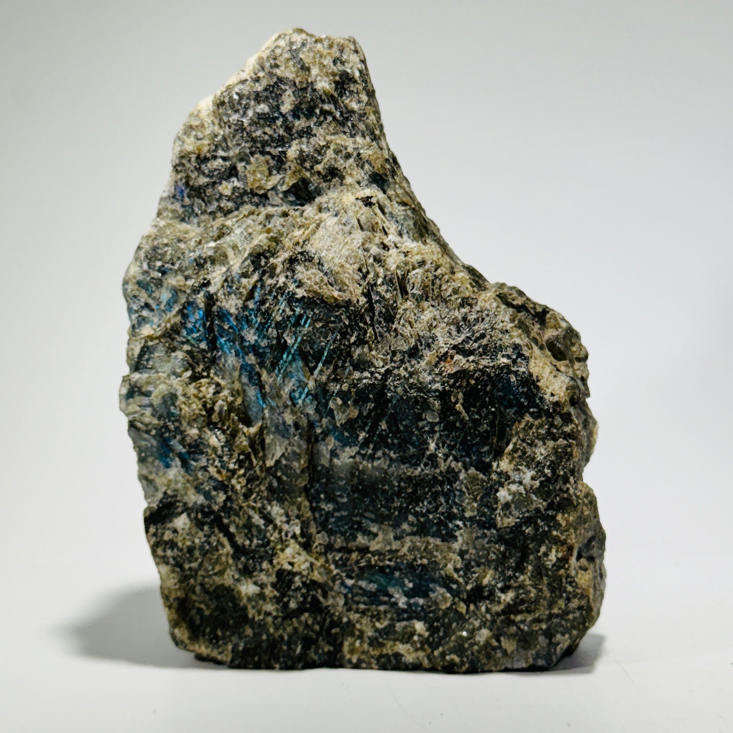 [shopname] - Labradorite crystal end cut, rock decor