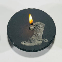 Western Themed Rock oil candle