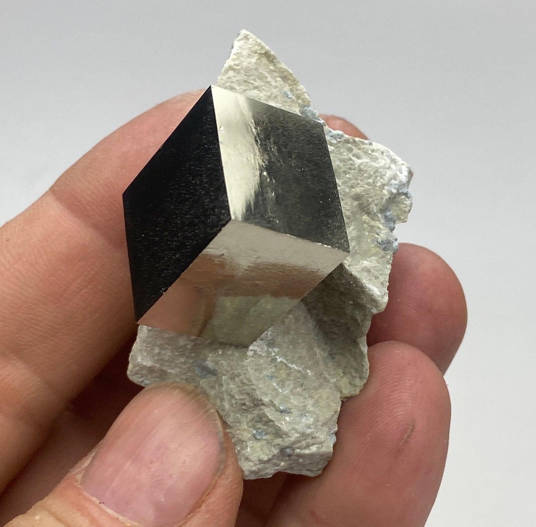 [shopname] - Medium Navajún Pyrite Crystal in Matrix, rock decor