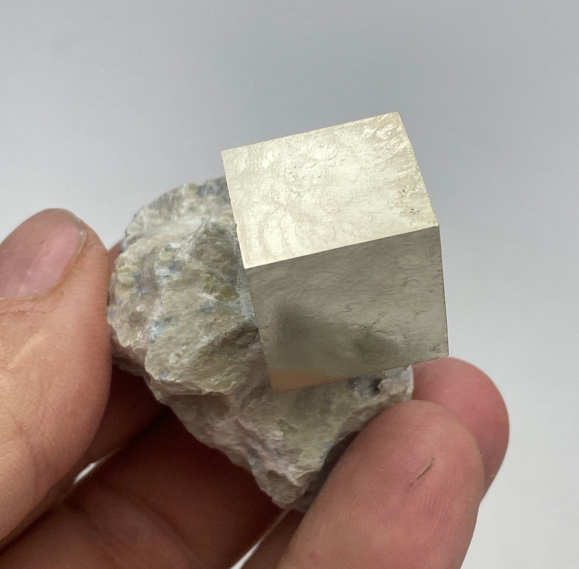 [shopname] - Medium Pyrite cube crystals from Navajun Spain, rock decor