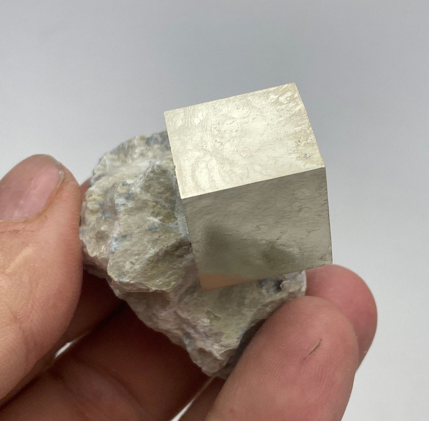 [shopname] - Medium Navajún Pyrite Crystal in Matrix, rock decor