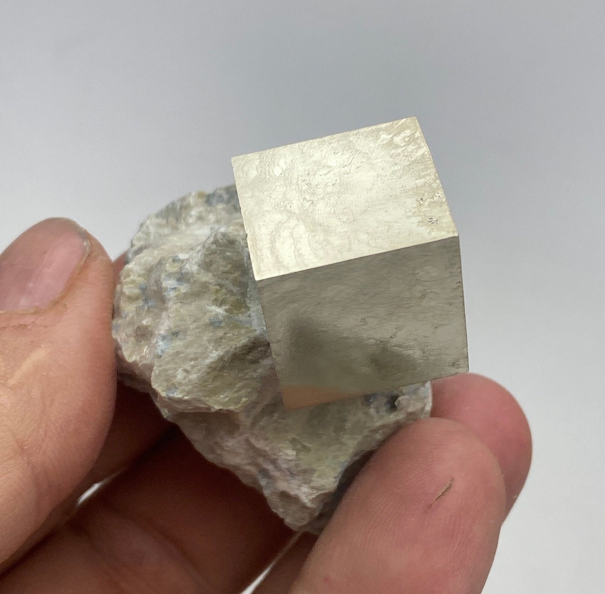 [shopname] - Medium Navajún Pyrite Crystal in Matrix, rock decor