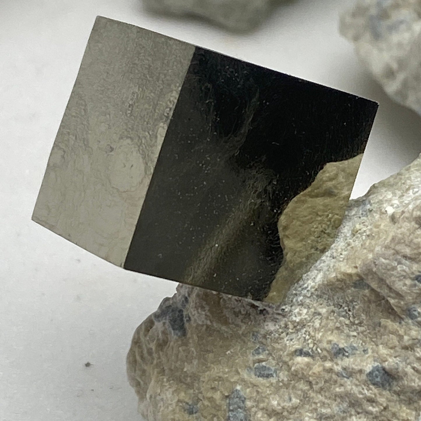 [shopname] - Medium Navajún Pyrite Crystal in Matrix, rock decor