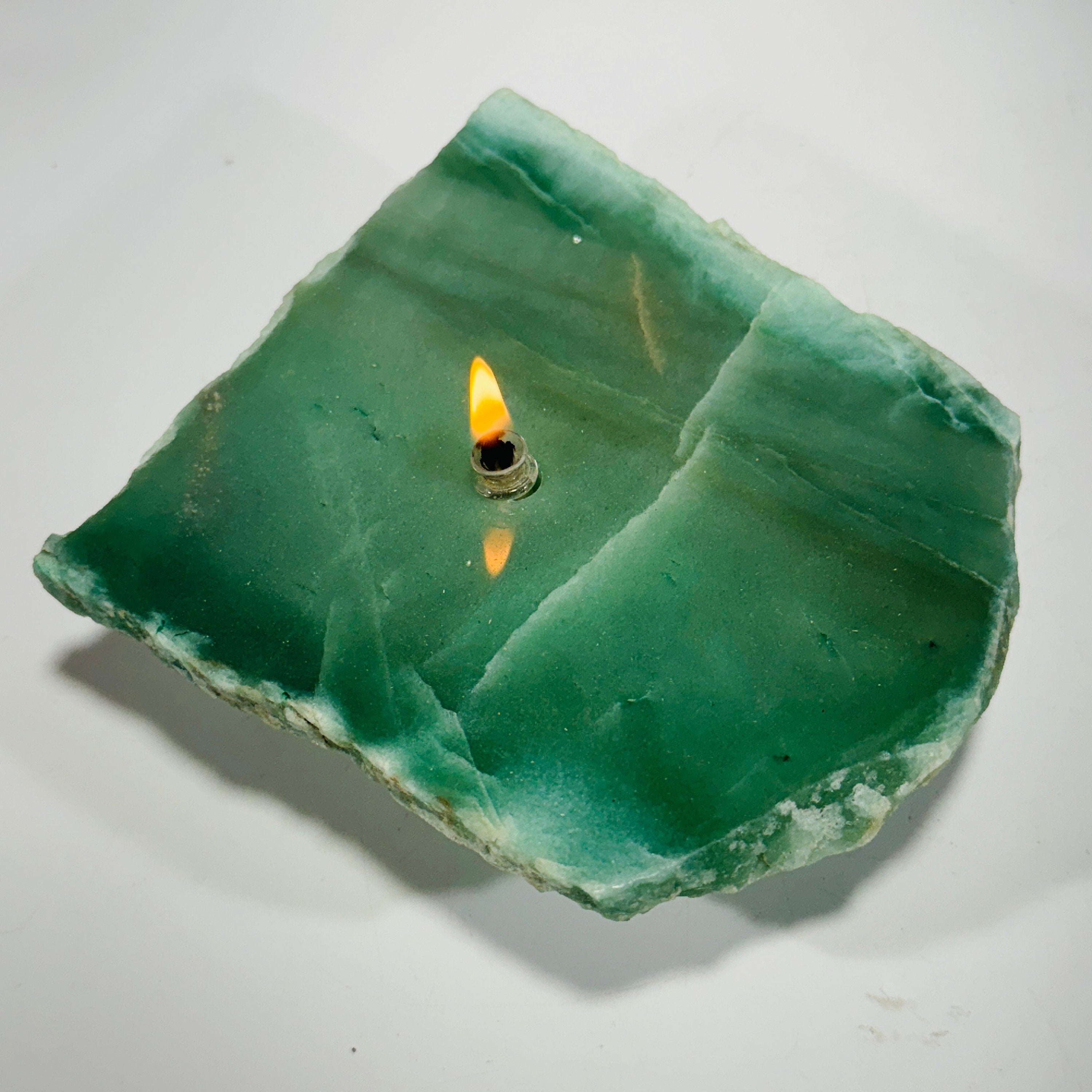 Rock Oil Candle - green quartz