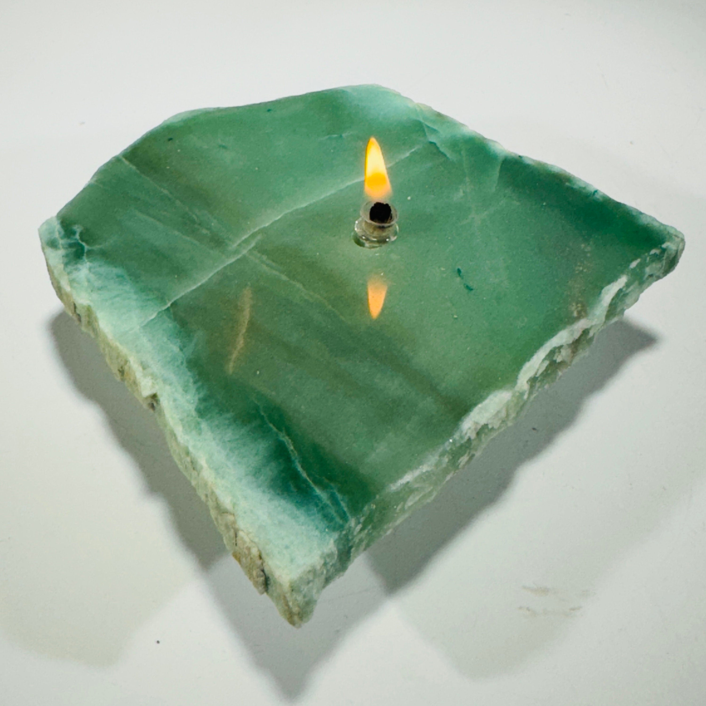 Rock Oil Candle - green quartz