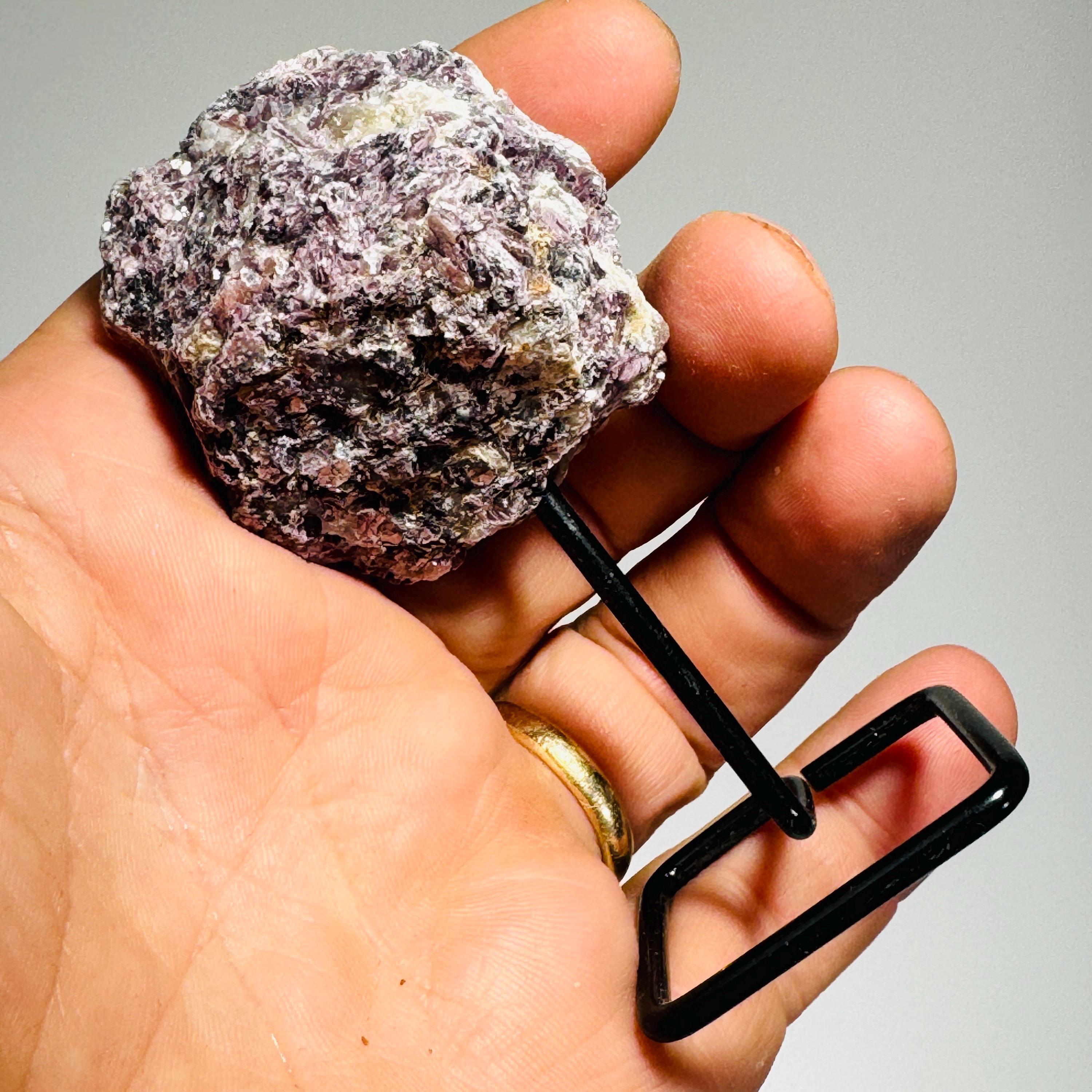 Mineral Specimens on a metal stand