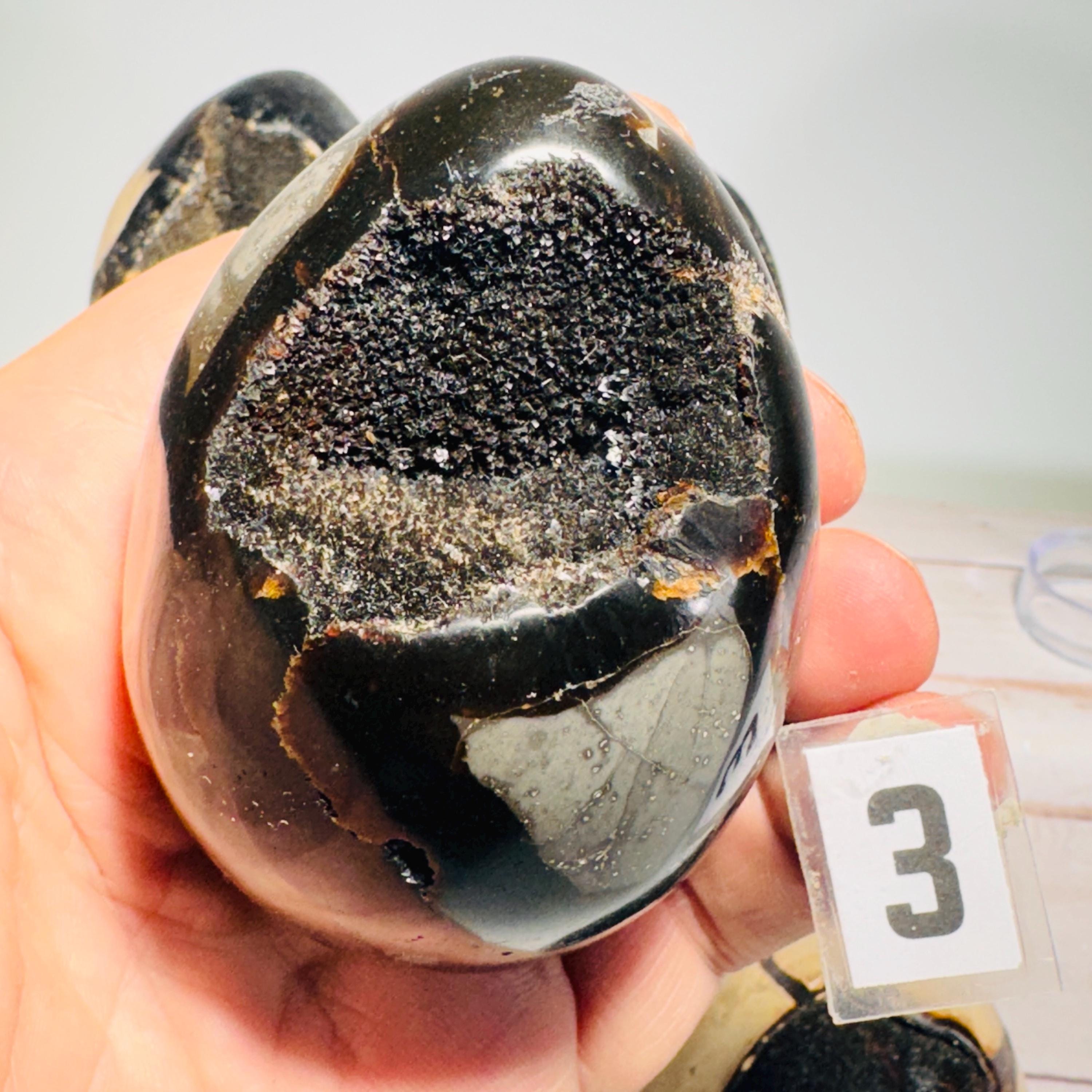 [shopname] - Dragons Egg Septarian Nodule, rock decor
