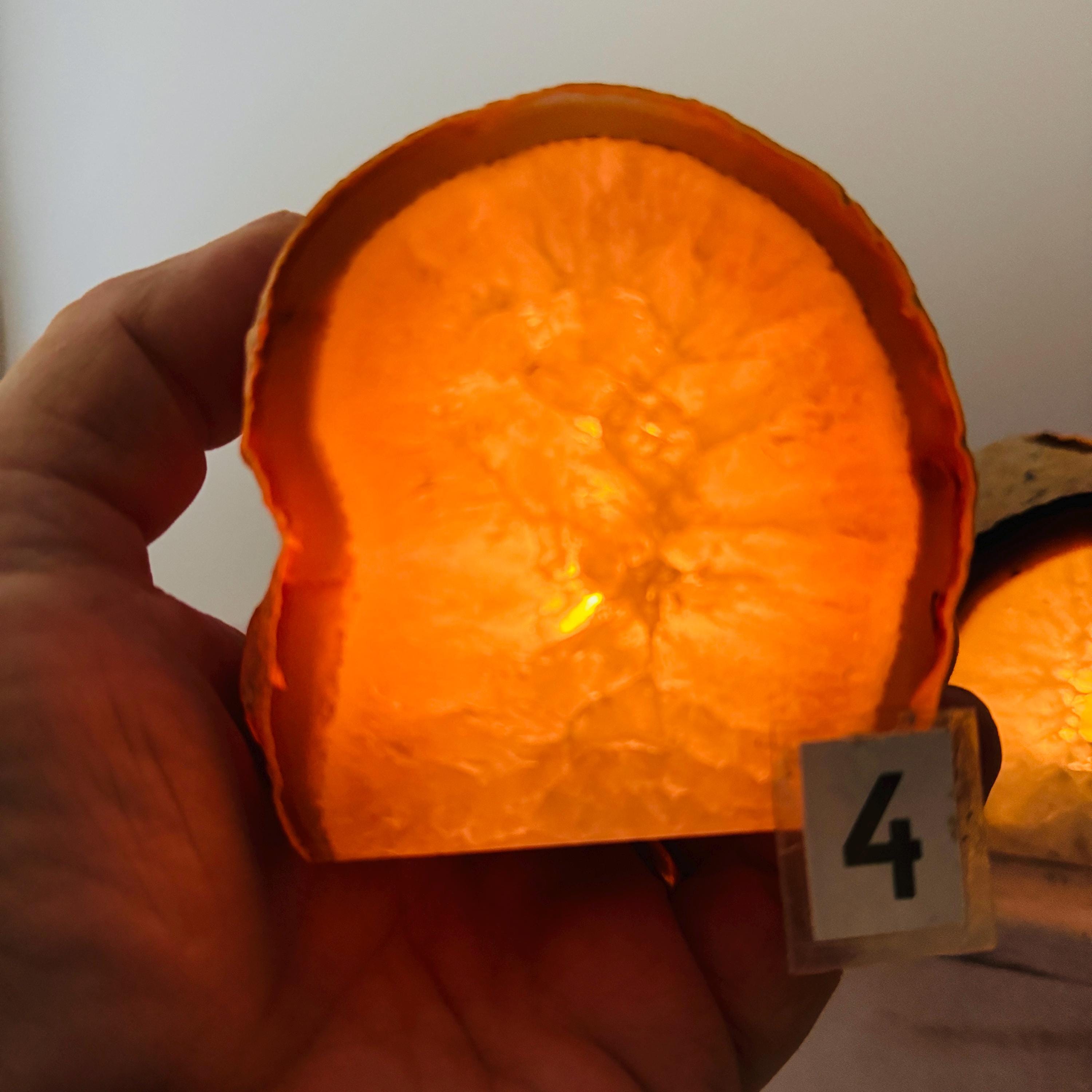 Agate tea light candle holder