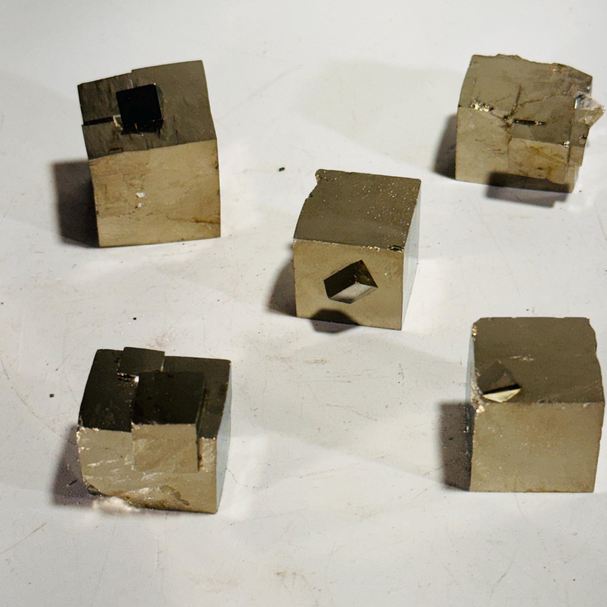 [shopname] - Small pyrite cube with small cube, rock decor