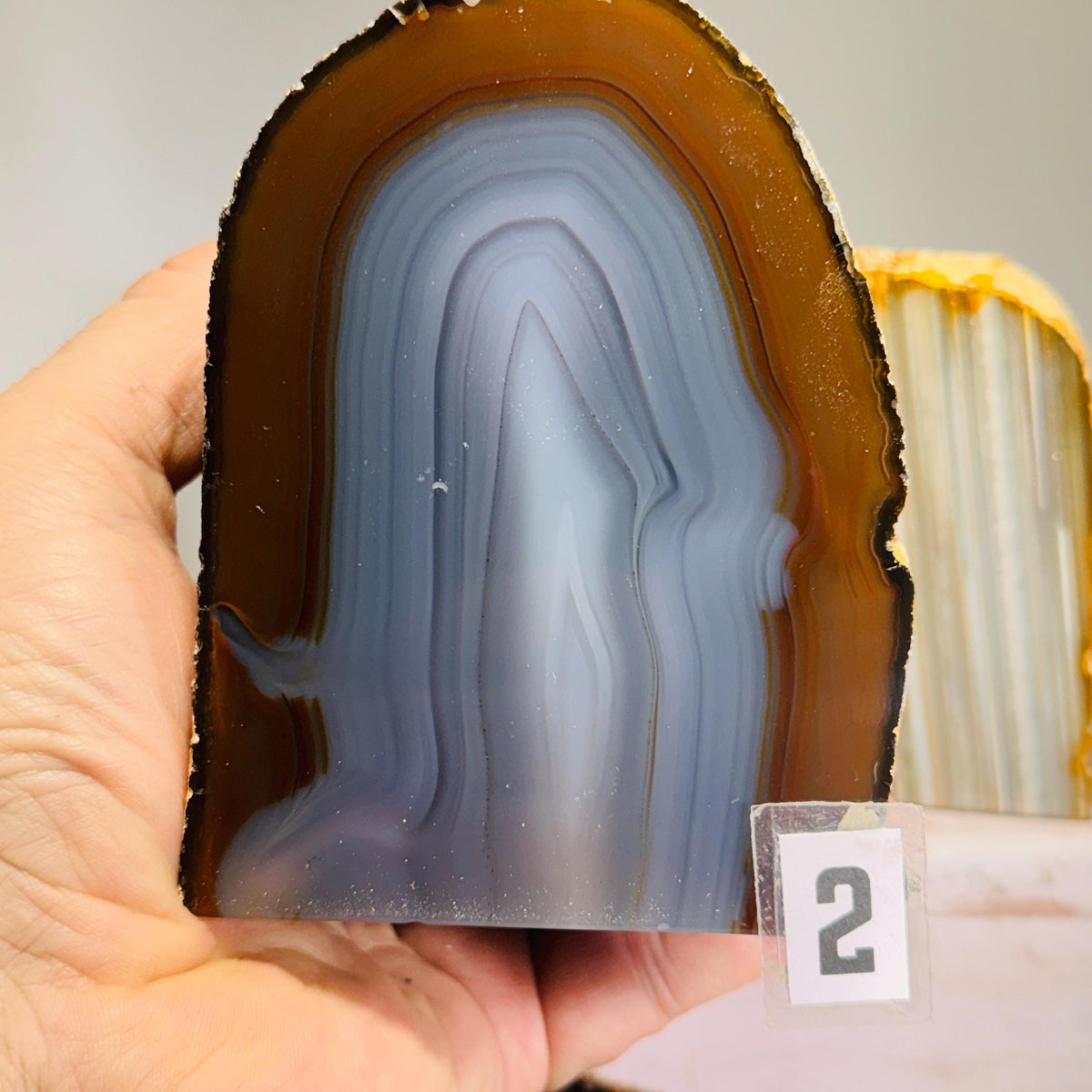 Agate tea light candle holder