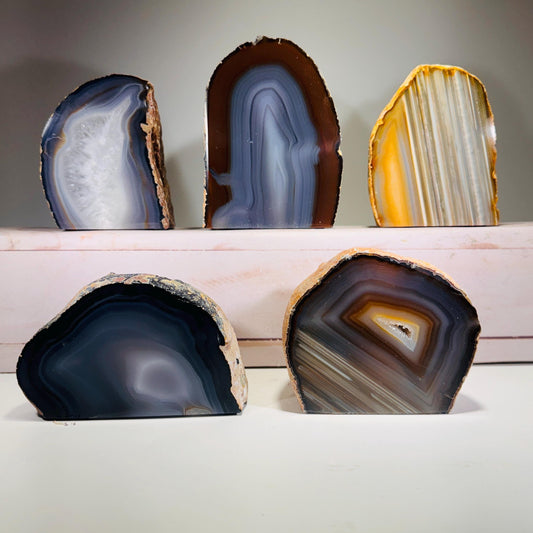 Roccia Roba - Agate tea light candle holder, qrock decor