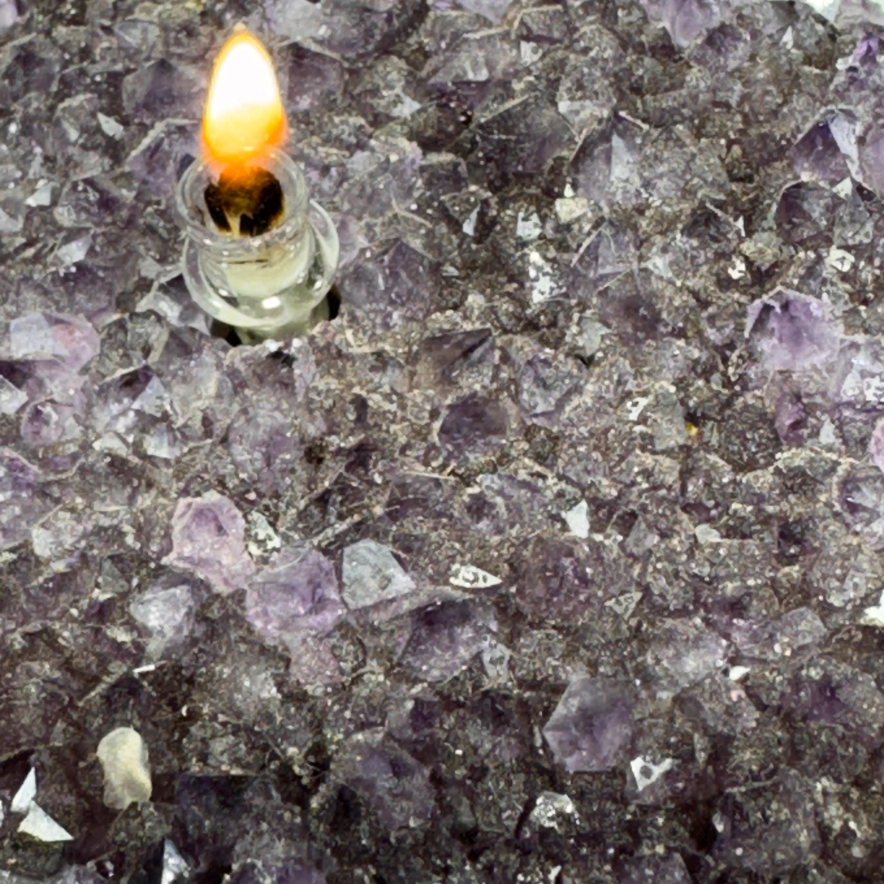 [shopname] - Rock oil lamp, Amethyst geode | crystal rock candle, amethyst lamp, crystal lamp, amethyst crystal, rock collector or candle enthusiast, rock decor