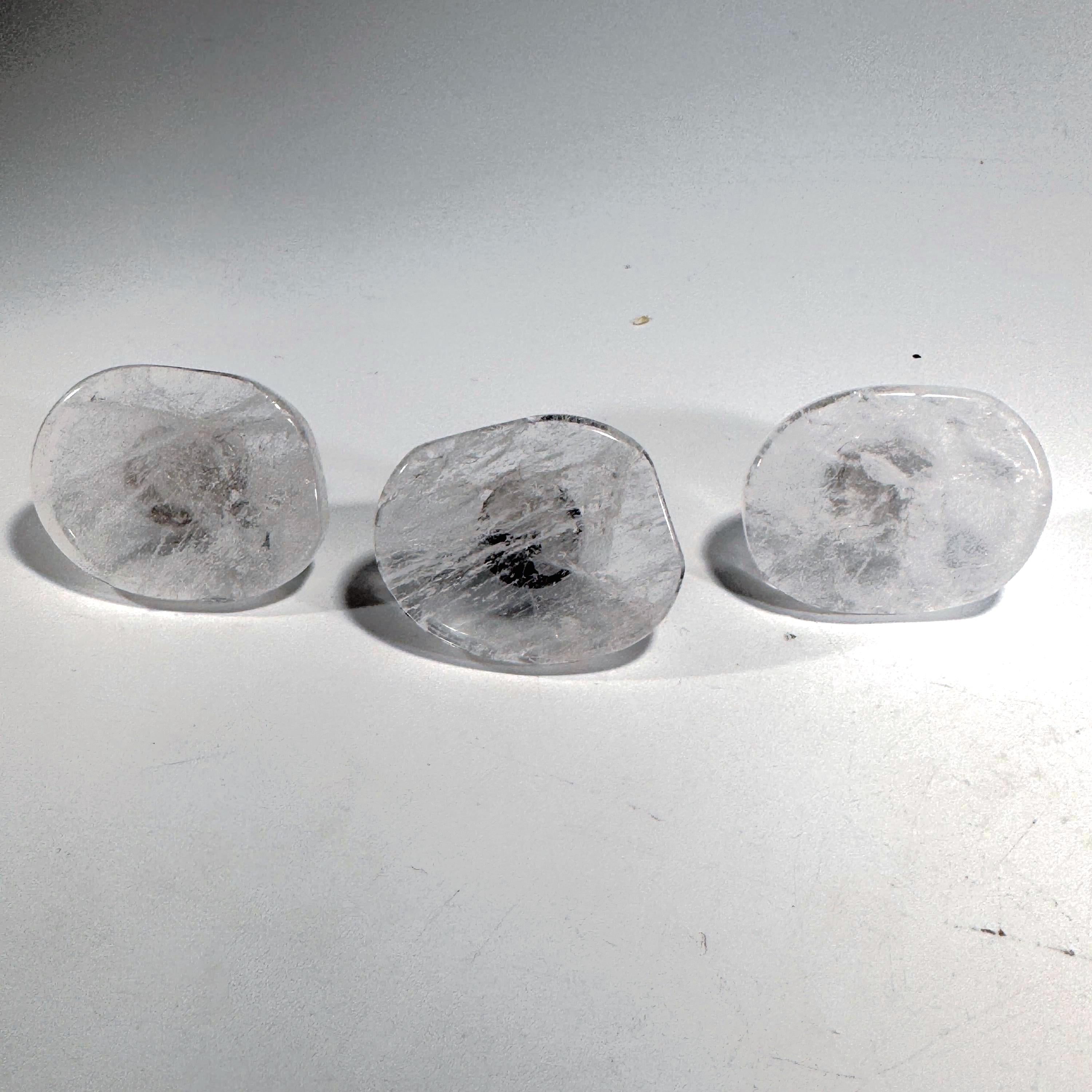 [shopname] - Polished Clear Quartz Cabinet Knob | Natural Stone, rock decor