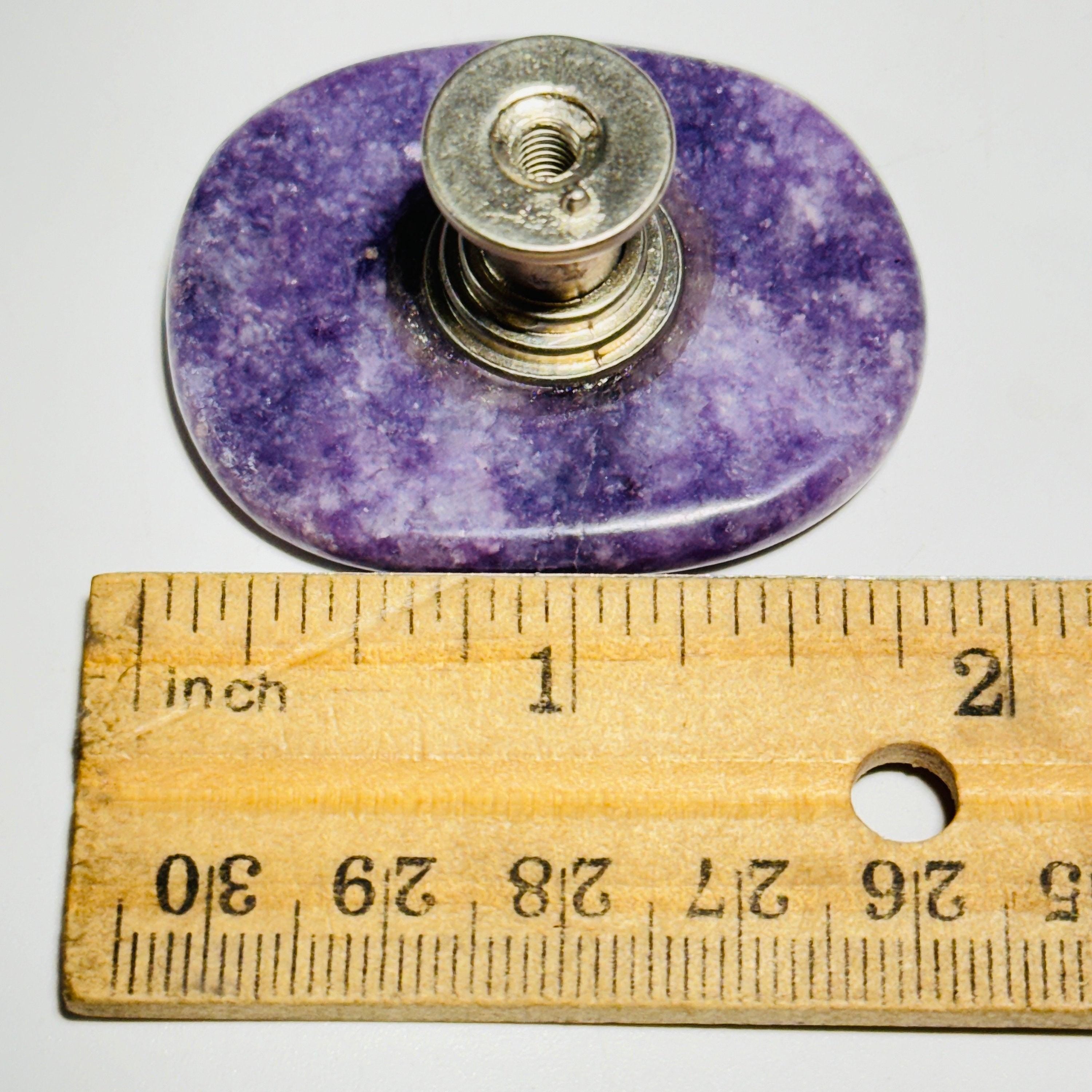 [shopname] - Cabinet Knobs - Polished lepidolite knobs, rock decor