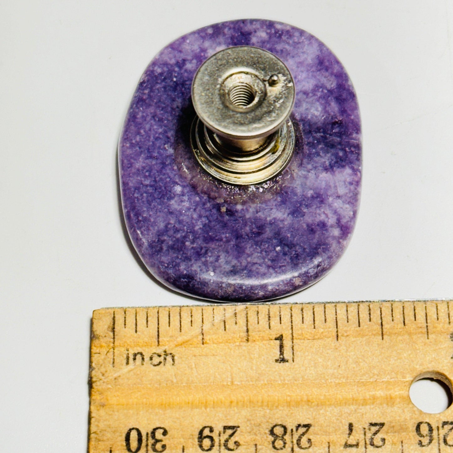 [shopname] - Cabinet Knobs - Polished lepidolite knobs, rock decor
