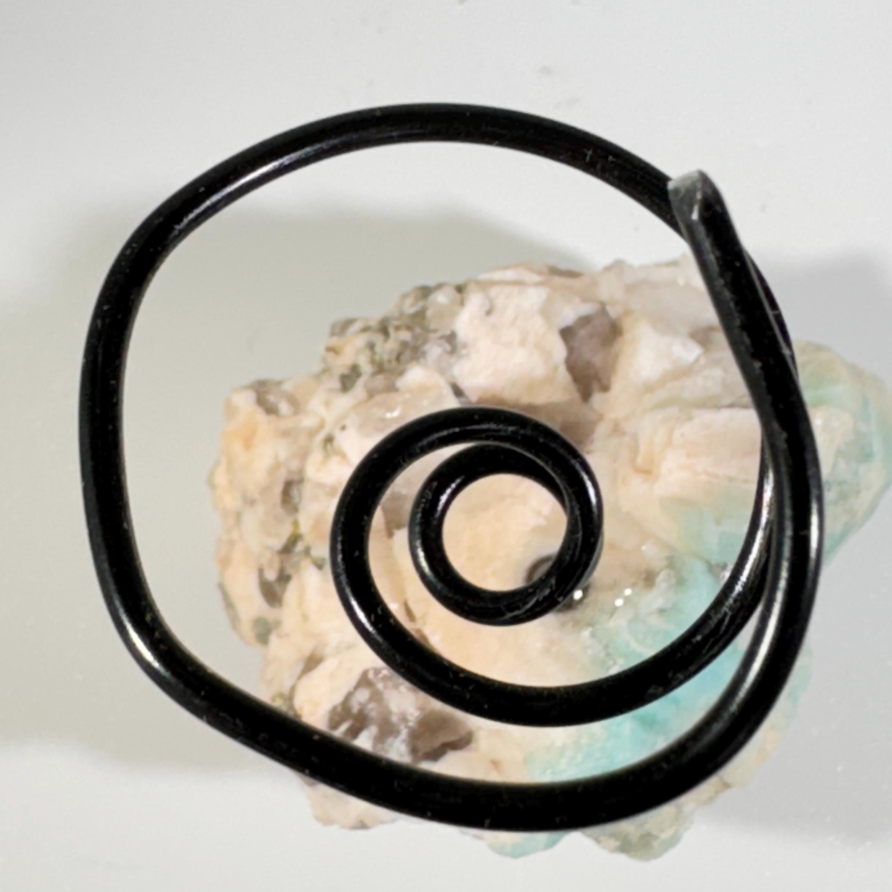 [shopname] - Air plant holder - Amazonite and smoky quartz, rock decor