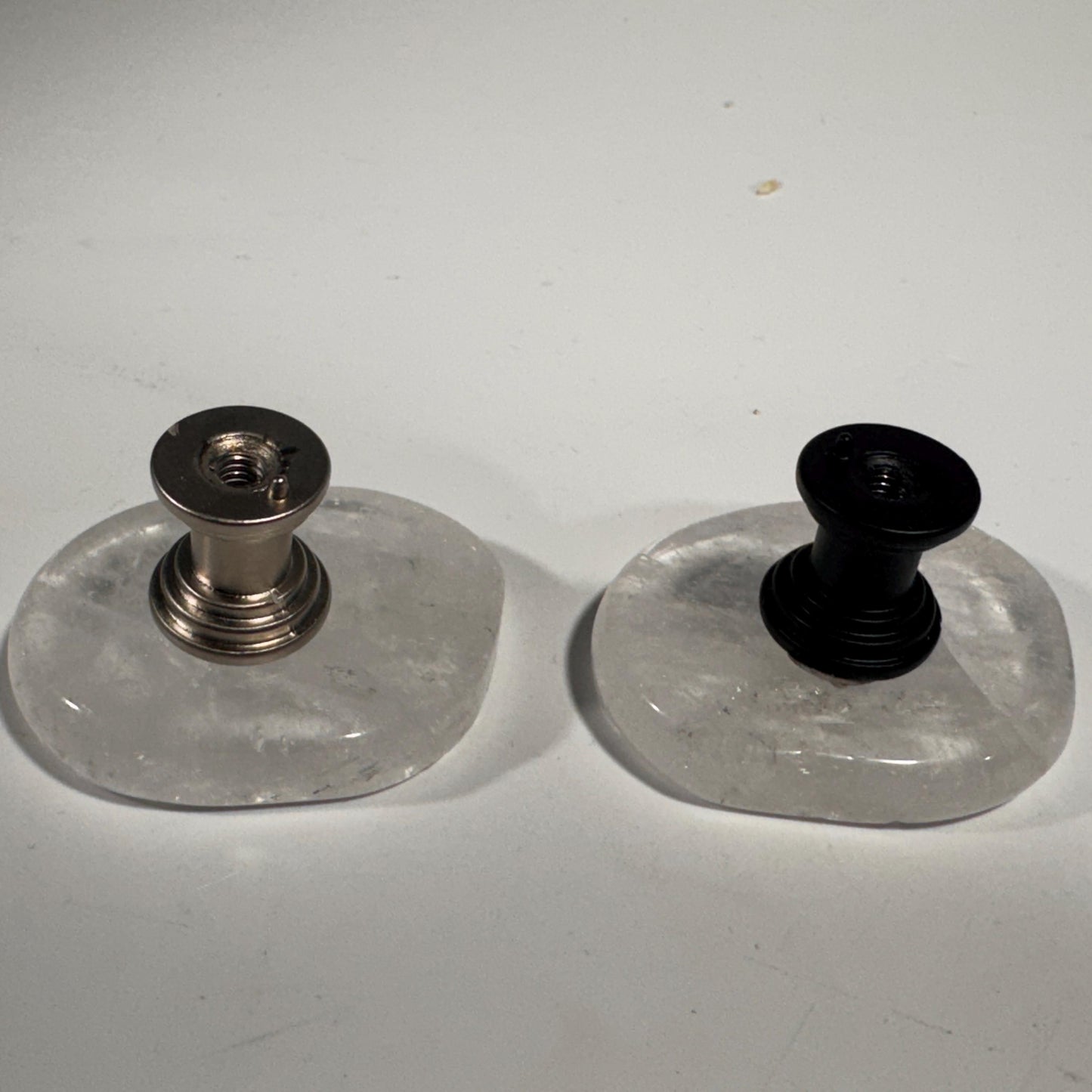 [shopname] - Polished Clear Quartz Cabinet Knob | Natural Stone, rock decor