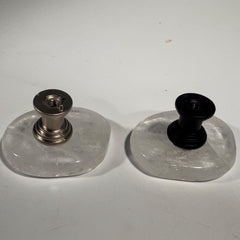 [shopname] - Polished Clear Quartz Cabinet Knob | Natural Stone, rock decor