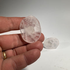 [shopname] - Polished Clear Quartz Cabinet Knob | Natural Stone, rock decor