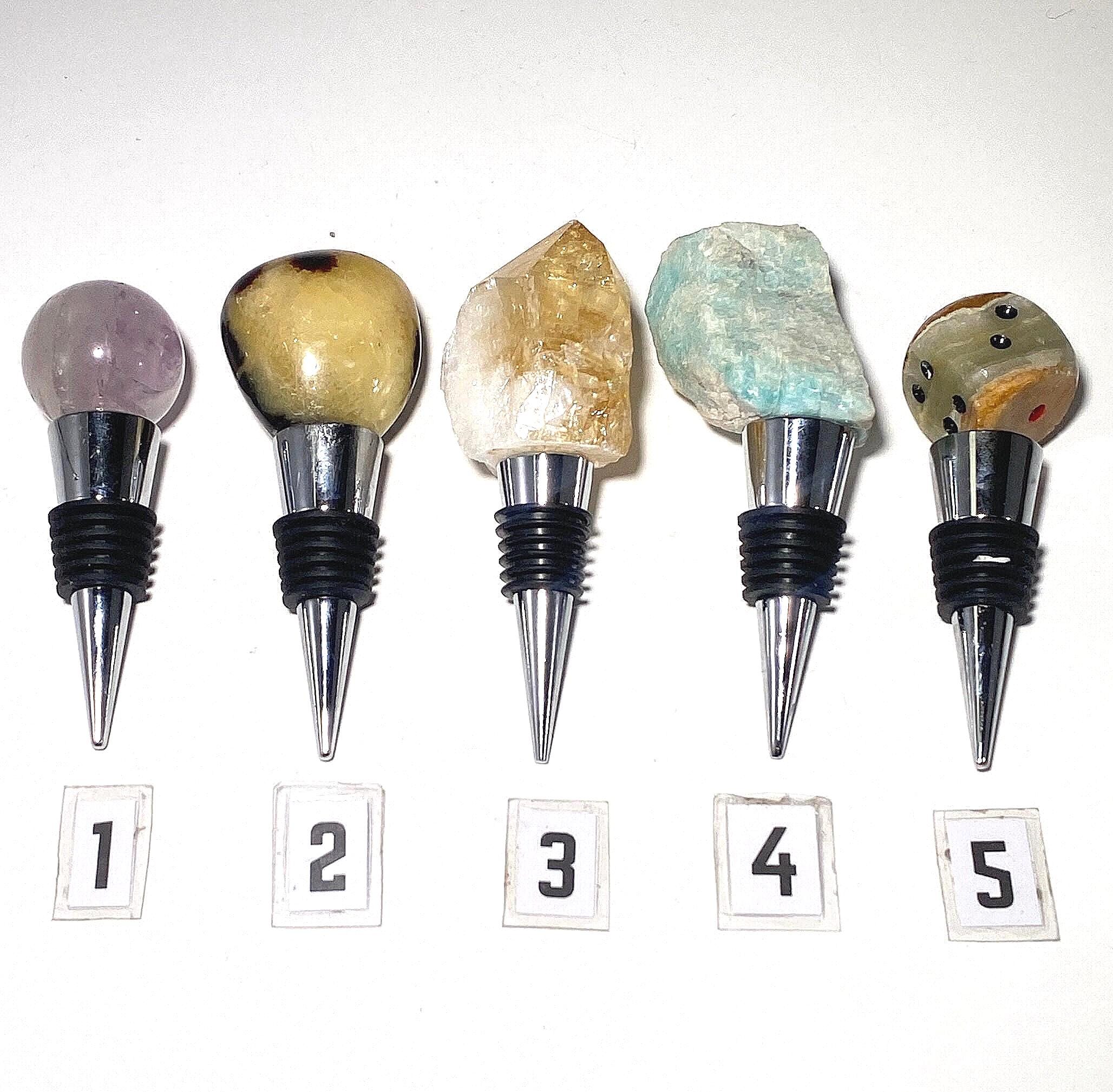 [shopname] - Crystal Bottle Stopper, rock decor