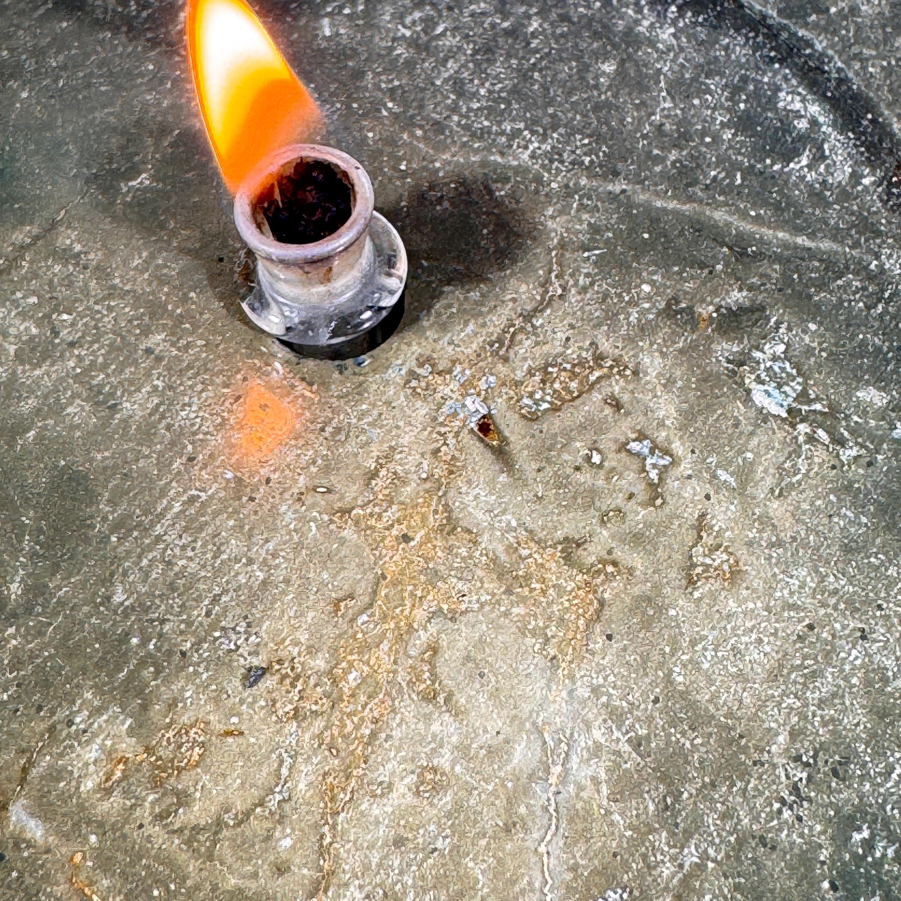 [shopname] - Rock oil lamp - polychrome jasper, rock decor