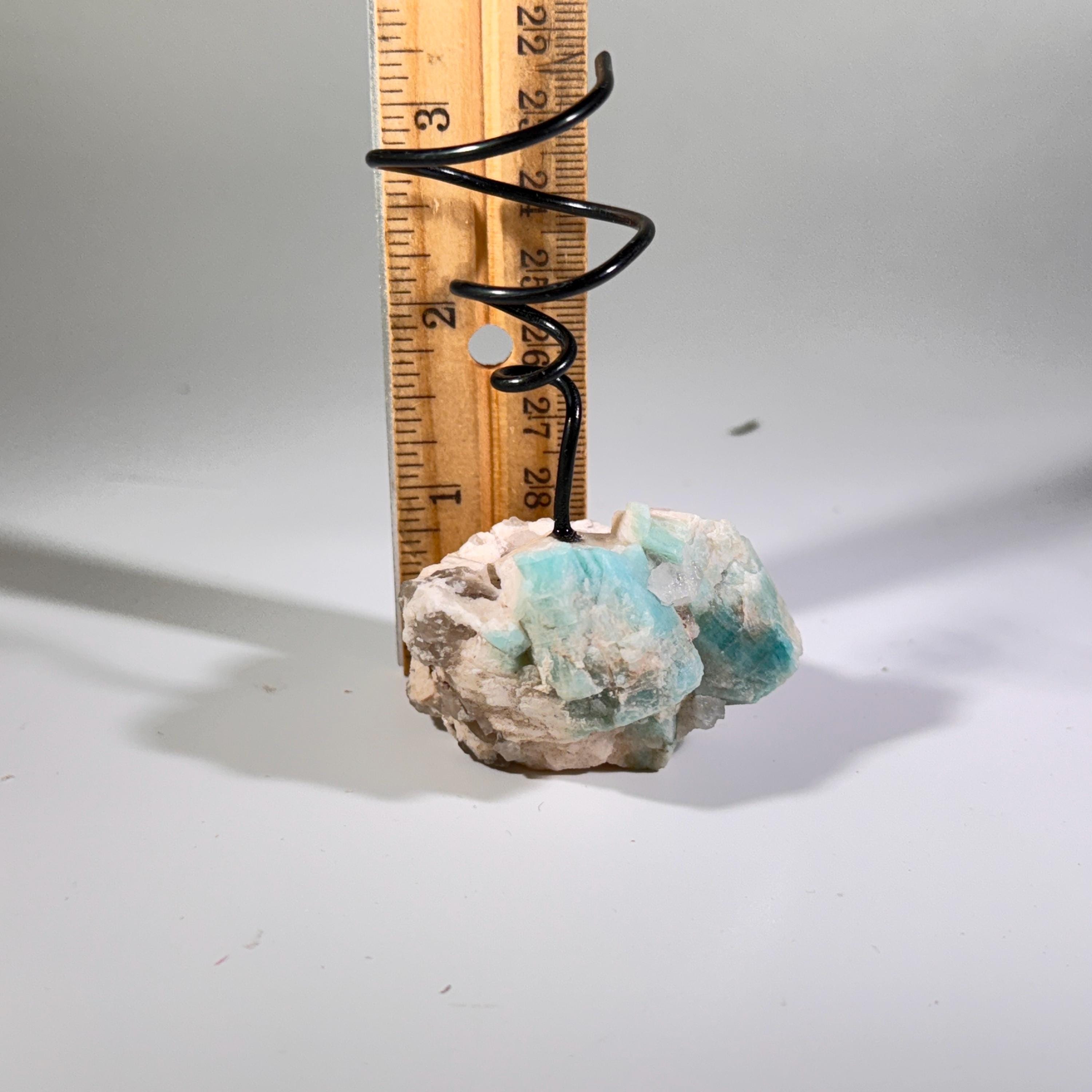 [shopname] - Air plant holder - Amazonite and smoky quartz, rock decor